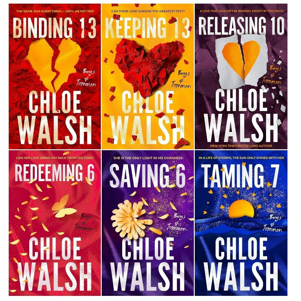 Piatkus Boys Of Tommen Series 6 Books Collection Set By Chloe Walsh (Binding 13, Keeping 13, Saving 6, Redeeming 6, Taming 7 & Releasing 10)