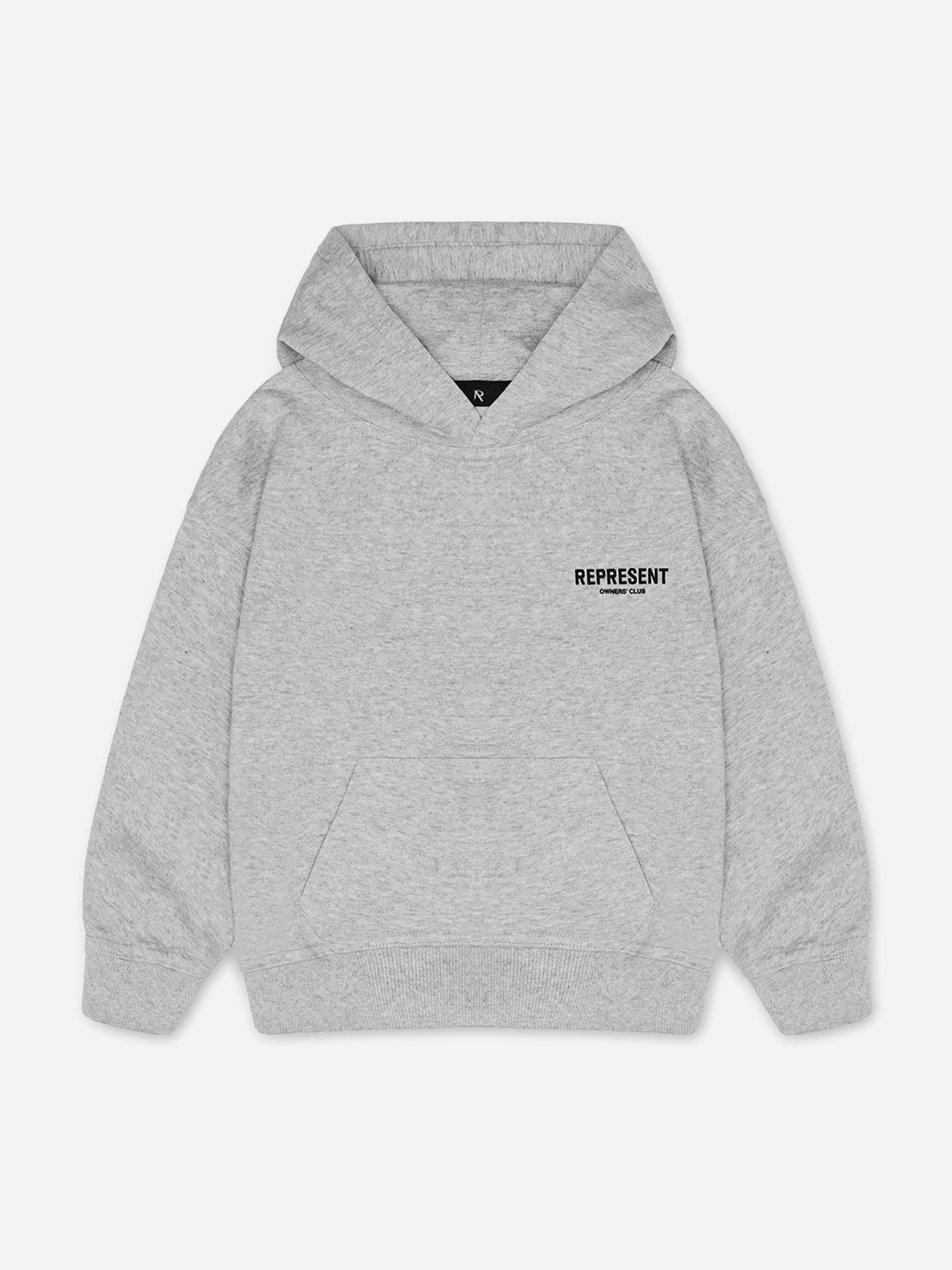 Represent Unisex Kids Grey Kids Mini Owners Club Hoodie In - 2 - 3 Years