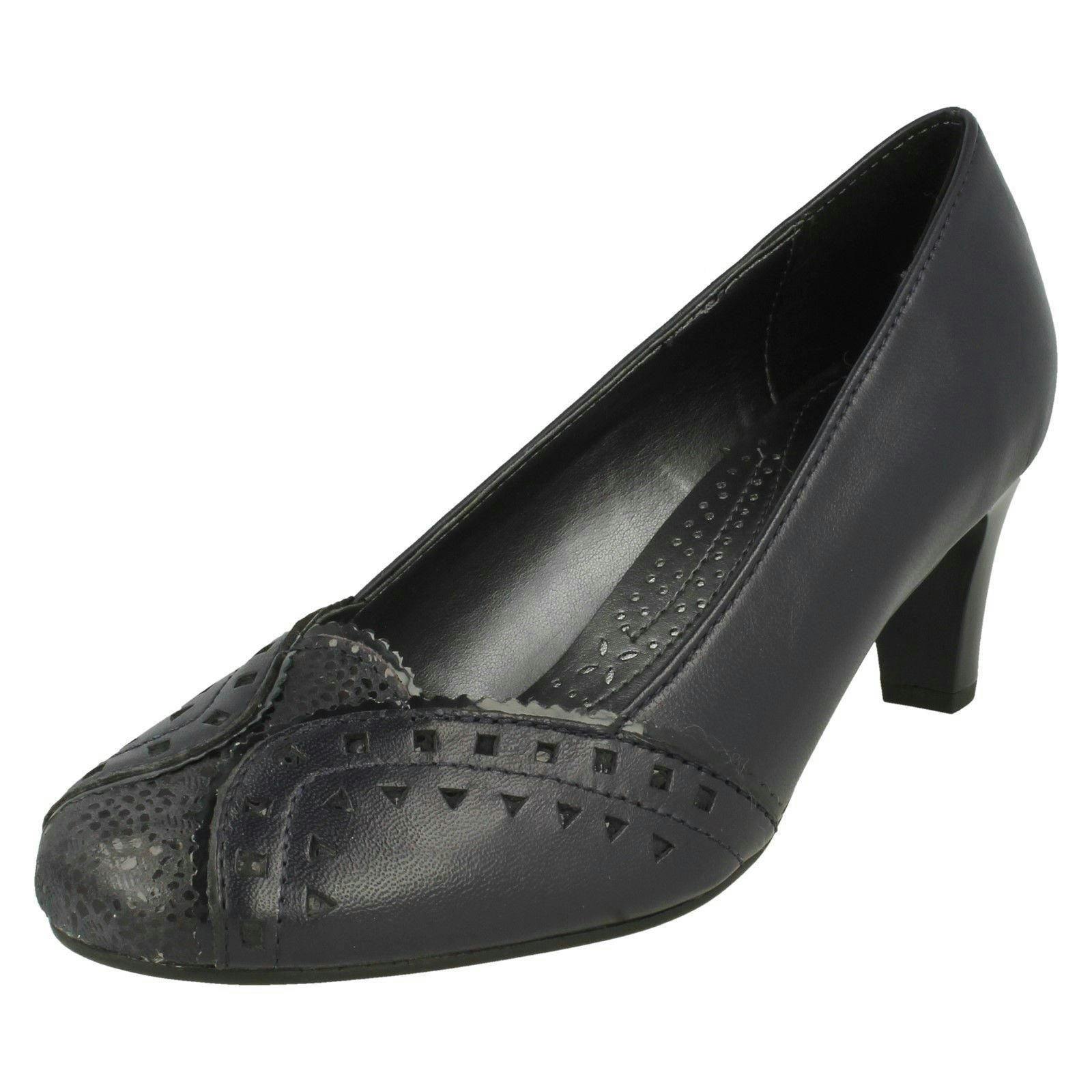 Padders Women's Heeled Court Shoes Janet - Navy - Uk 6.5