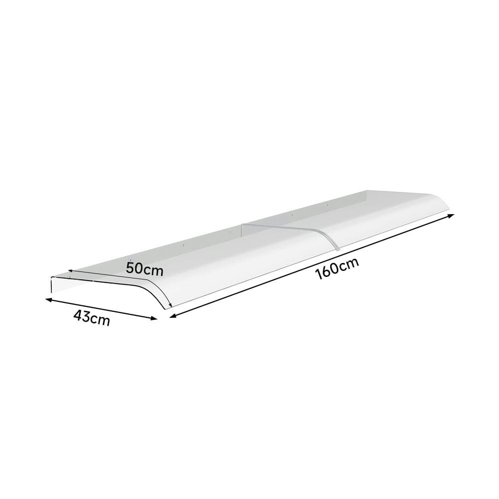 Rackhams Light 1M / 1.2M / 1.6M / 2M Transparent Arc Awning Canopy For Window And Door - 200 Cm