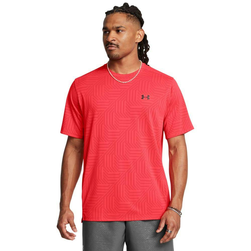 Under Armour Men's Red Tech Geotessa Vent T-Shirt - Xxl - 100% Polyester