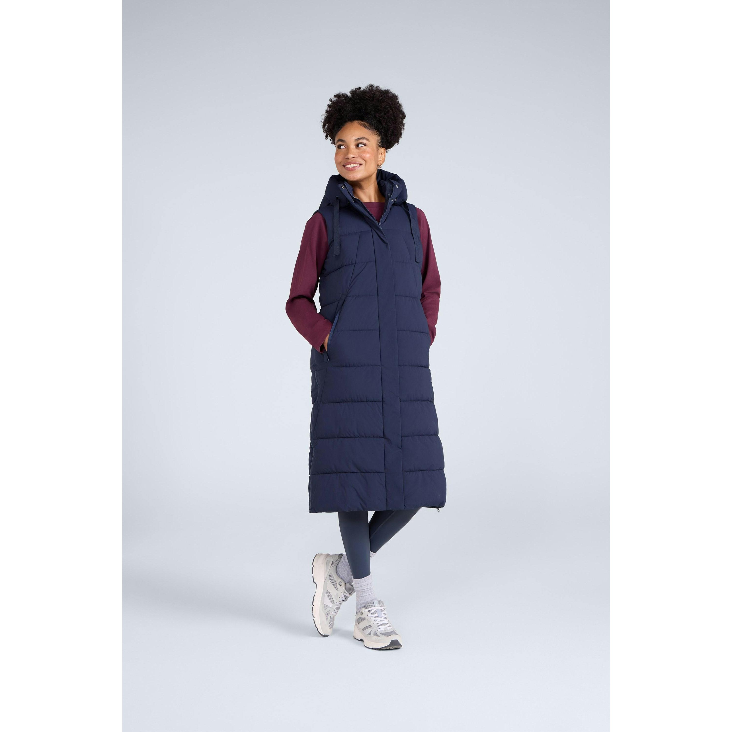 Animal Women's Comfort Zone Longline Gilet - Navy - 10 Uk - Navy - 100% Mixed