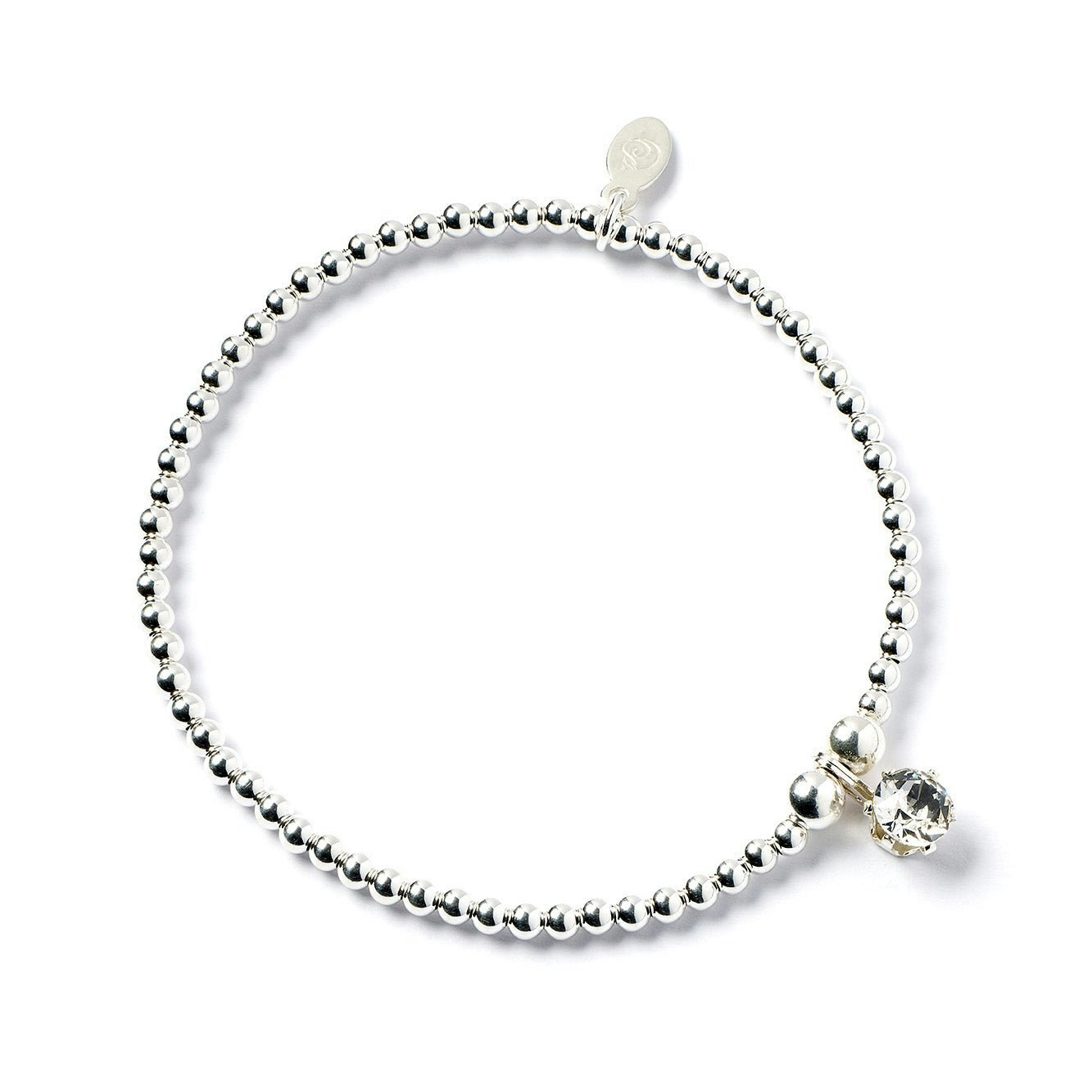 Mylee London Silver Sterling Birthstone Crystal Bracelet - Adult - April - April