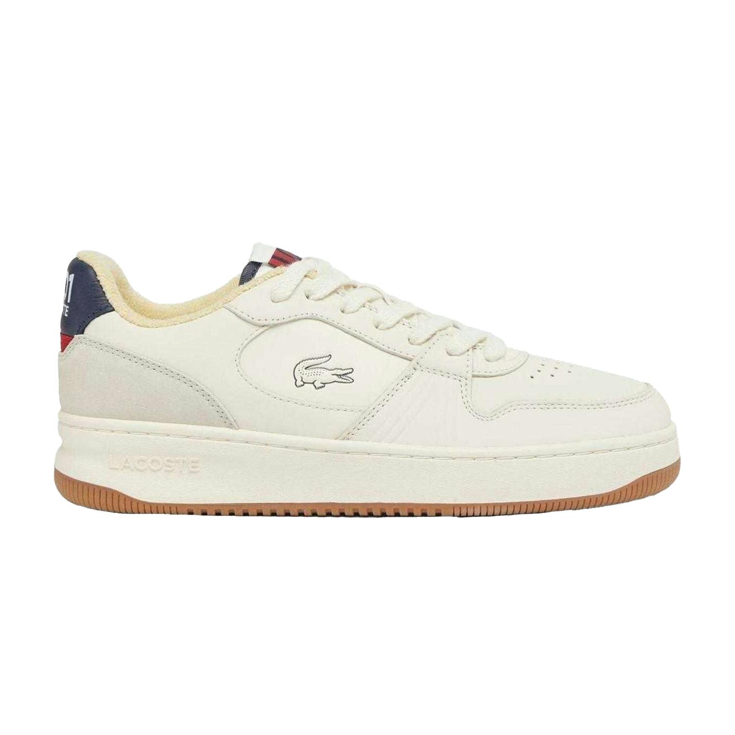 Lacoste Men's White L001 Leather Trainers - Off - 8 Uk - Off - 100% Mixed