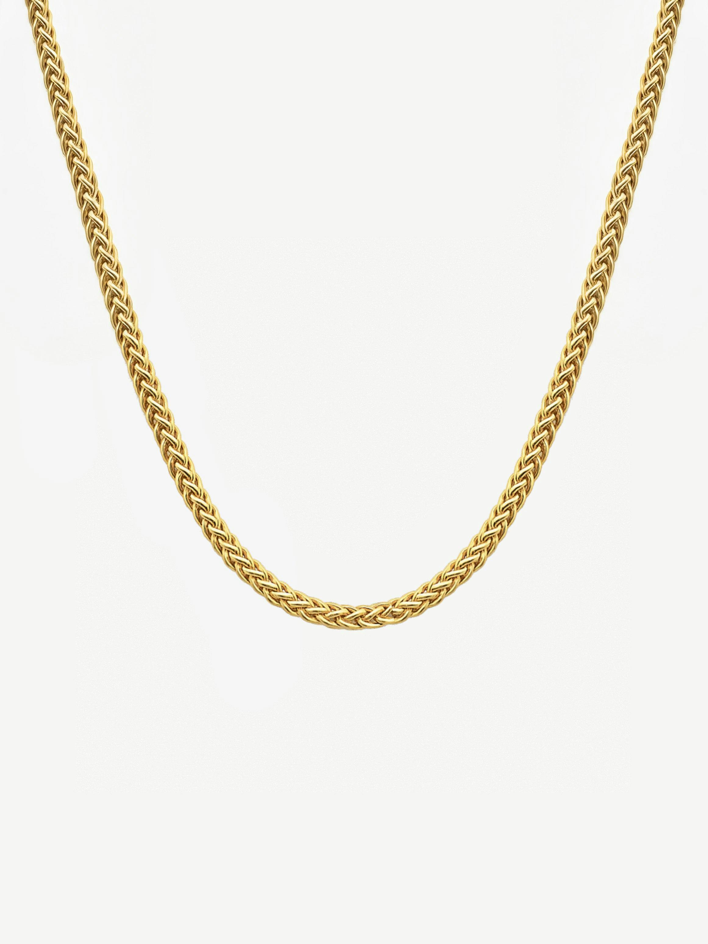 Muchv Men's Gold Twisted Chain Necklace - 60Cm - 4Mm