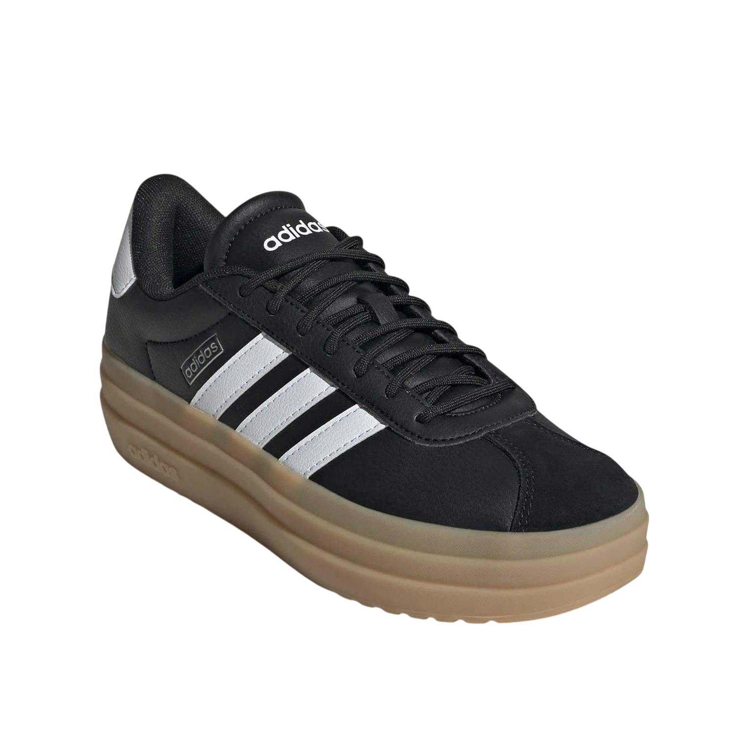 Adidas Women's Black/White / Court Bold Leather Trainers - /Gum - 5.5 Uk - /Gum - 100% Mixed