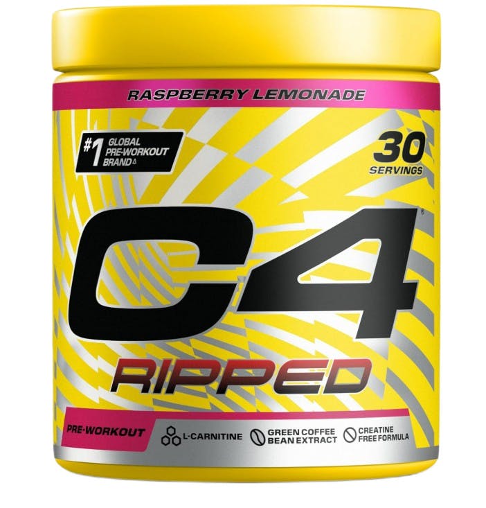 C4 Ripped Pre Workout Powder Raspberry Lemonade 30 Servings | Zero Sugar Pre Workout with 150mg Caffeine, 500mg L Carnitine, 1600mg Beta Alanine, 200mg Green Coffee Bean Extract - Image 4
