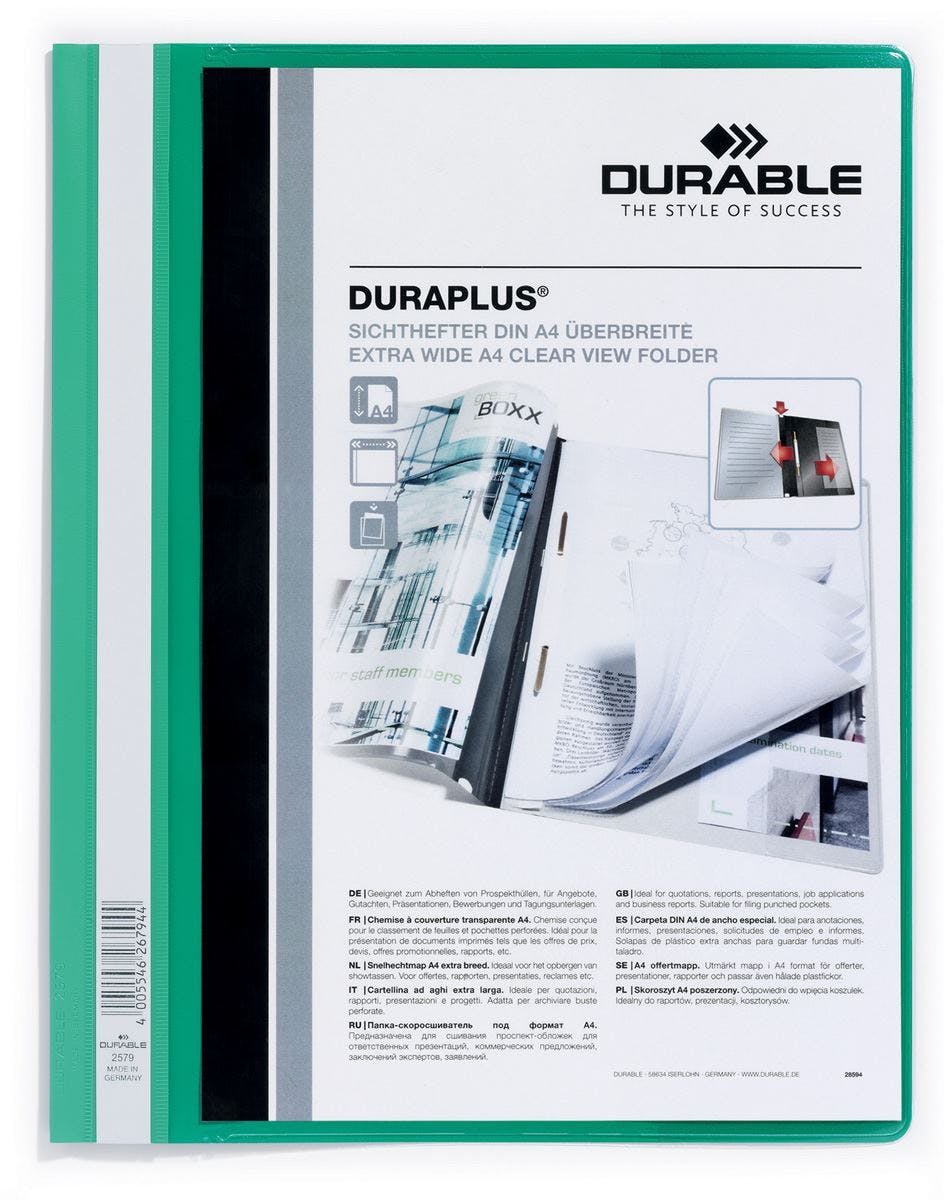 Rackhams Green Duraplus Project Folder Document Report File | 25 Pack | A4+