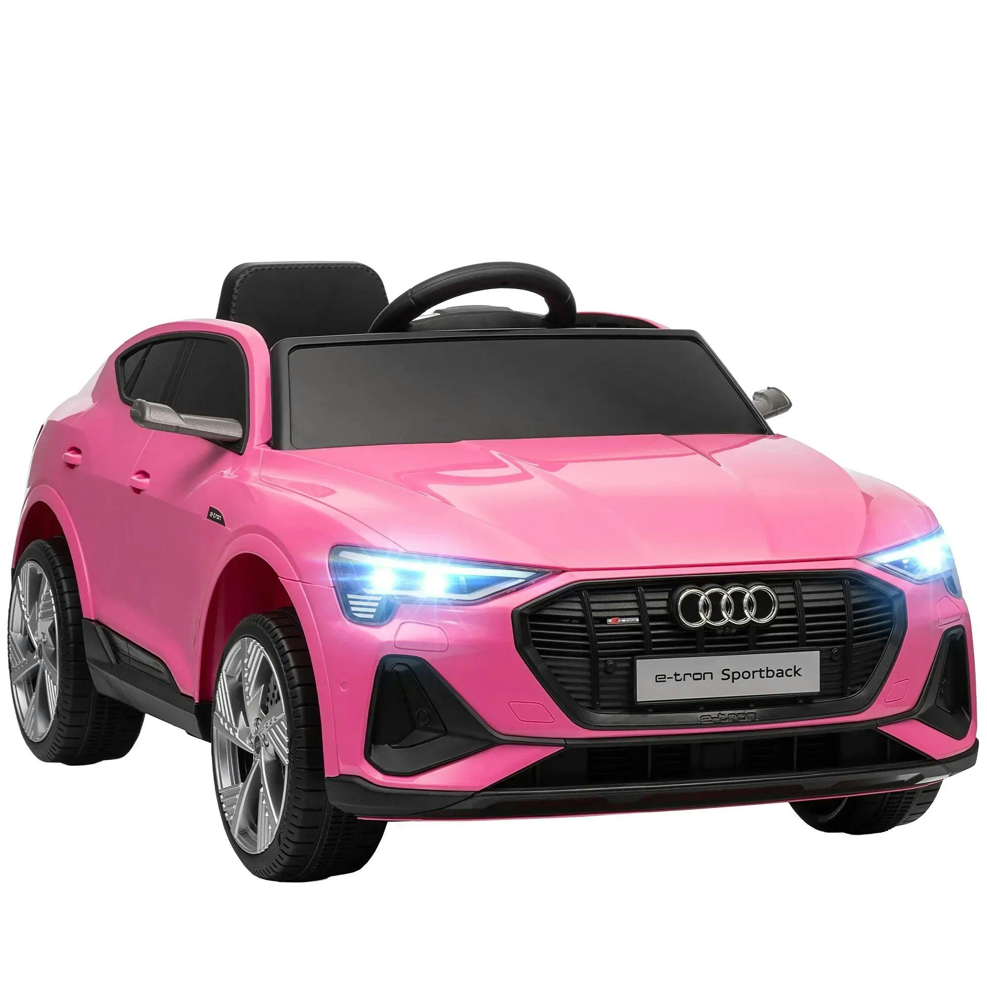 Homcom 12V Kids Electric Ride-On Car/ W Remote Control, Lights, Music - Pink - Image 5
