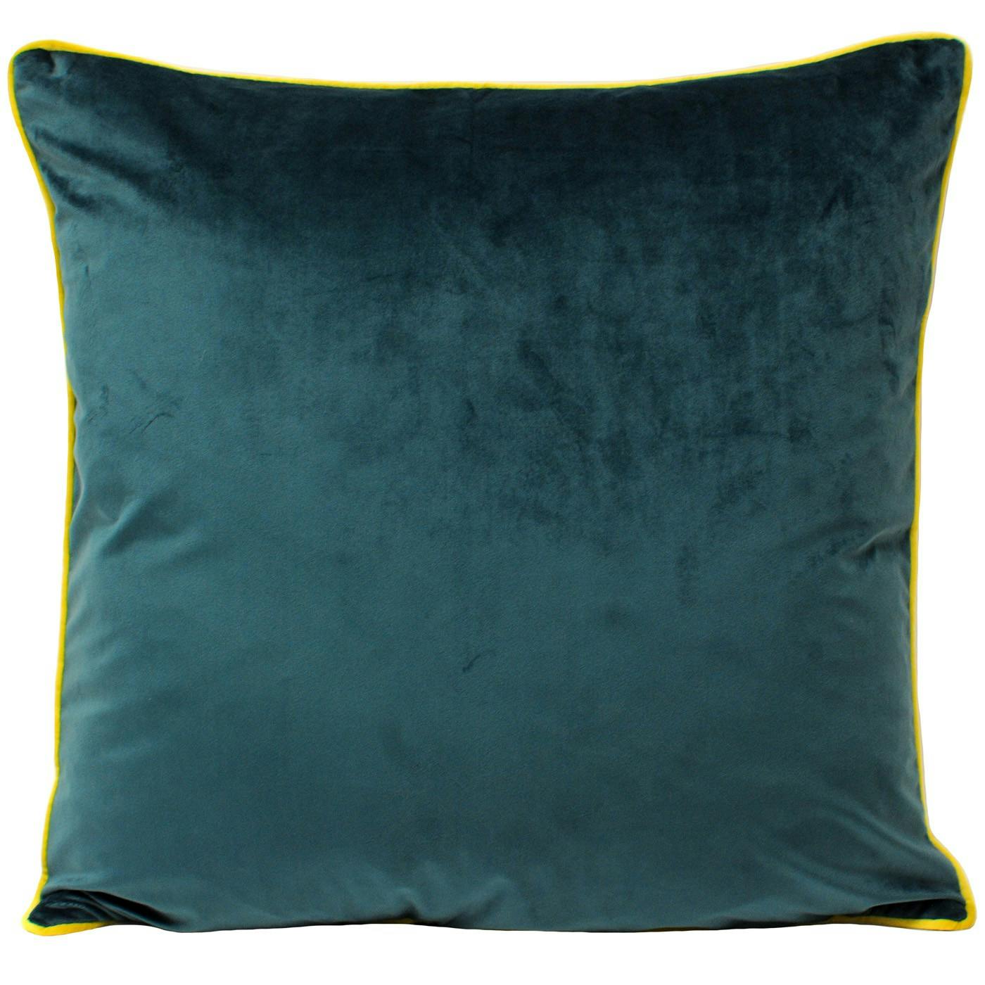 Rackhams Yellow Meridian Cushion Cover - Teal/ - 55X55cm - Teal/ - 100% Polyester