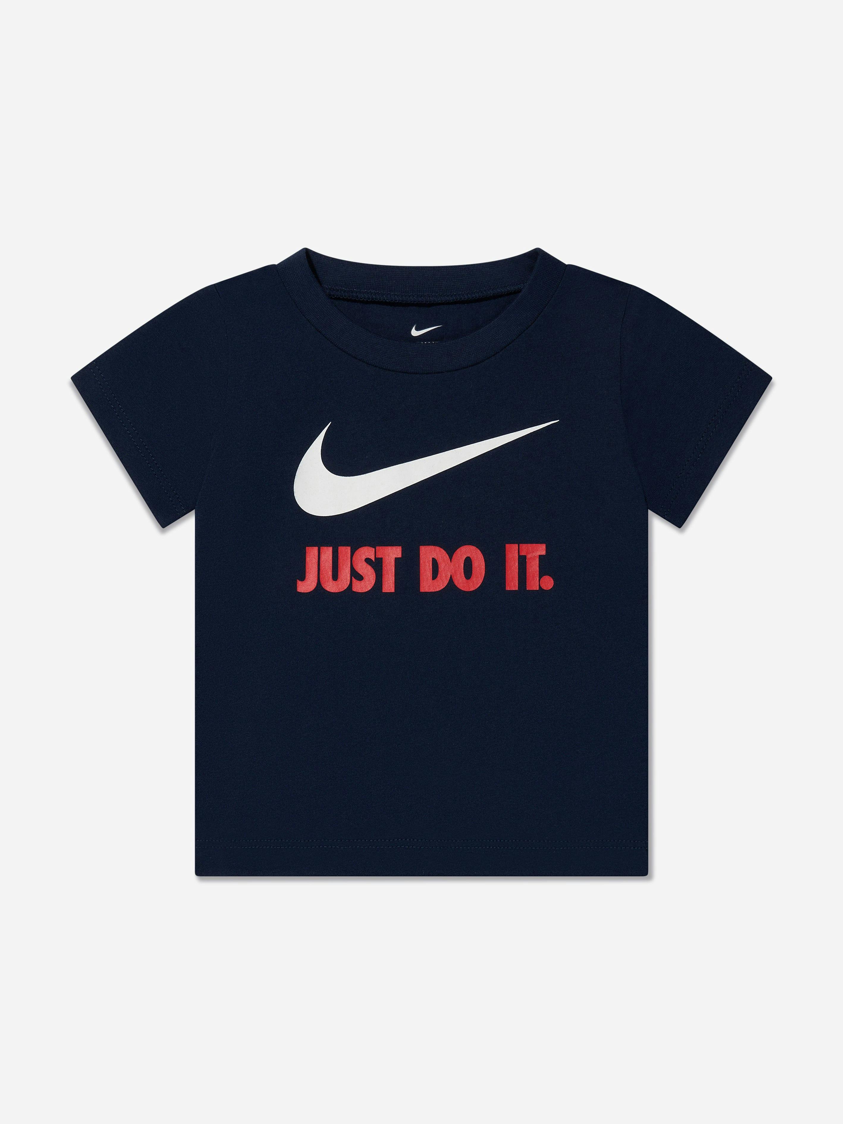 Nike Men's Blue Baby Boys Jdi Swoosh T-Shirt In Navy - 24 Mths