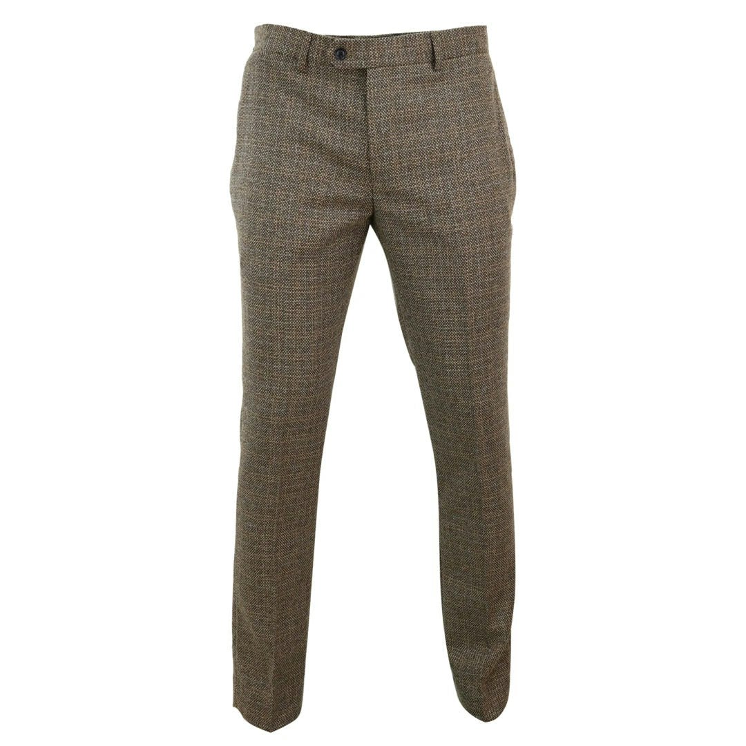 Paul Andrew Men's Brown Ralph - Tweed Trousers - 42W 32L