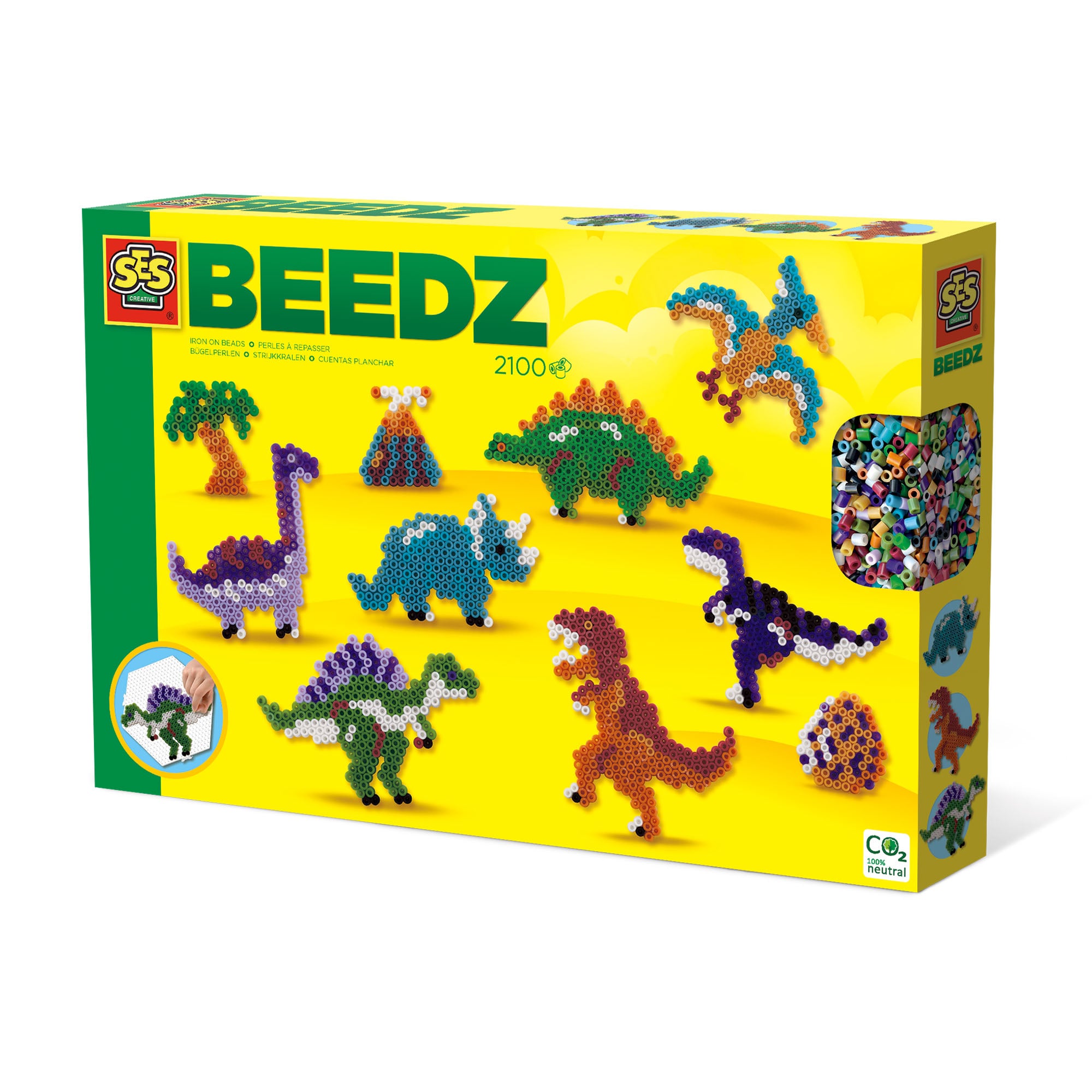 Ses Creative Iron On Beads - Dino World