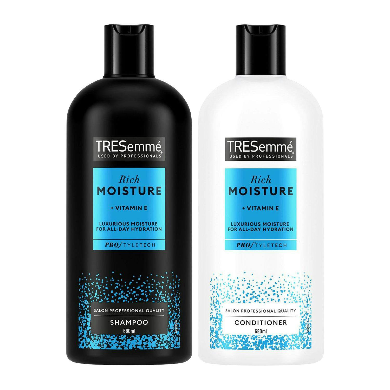Tresemmé Shampoo & Conditioner Set 680Ml W/ Vitamins B, C & E For All Hair Types - Shampoo & Conditioner Set - 1X Rich Moisture