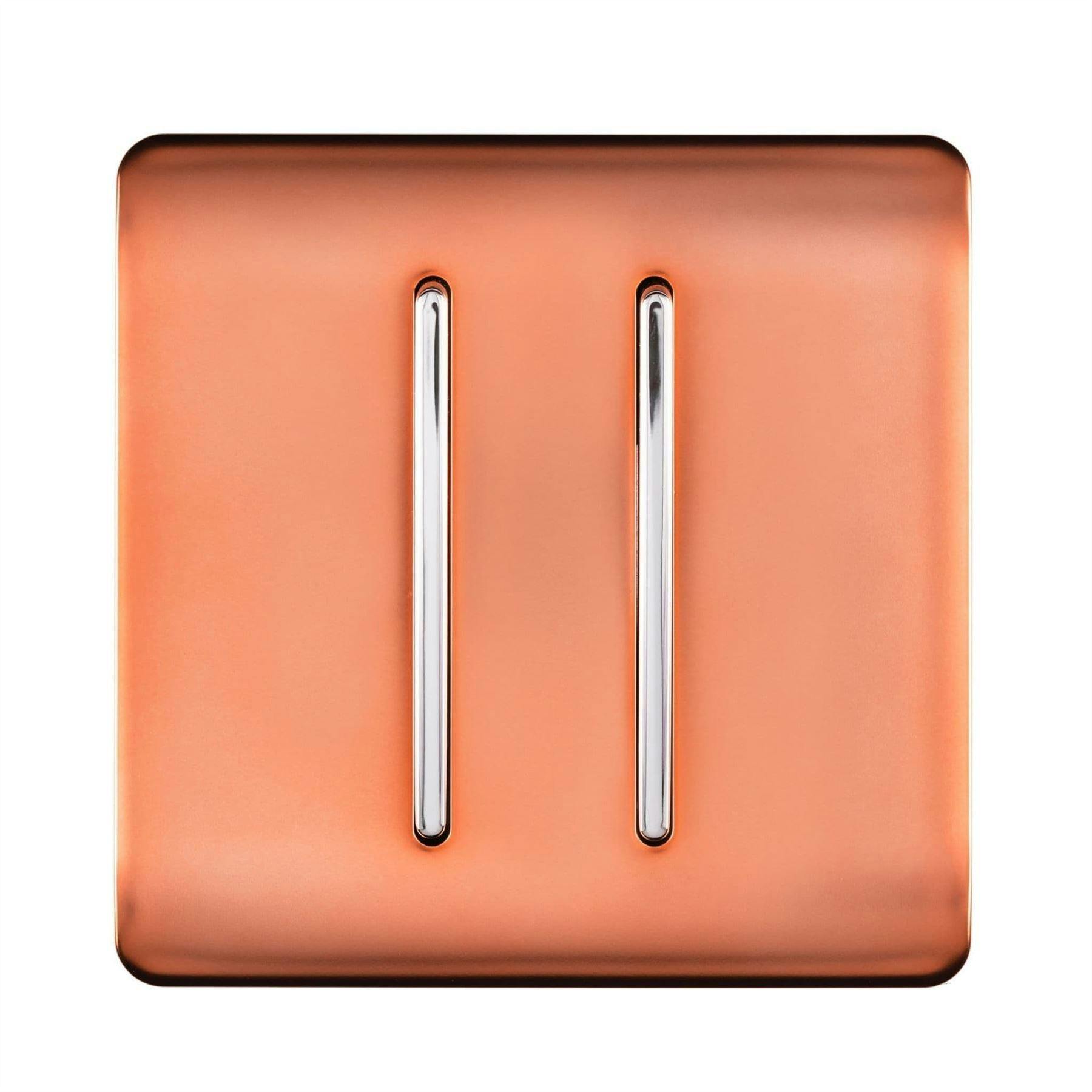 Trendi Switch 2 Gang 10Amp Copper Rocker Light Switch - Image 7