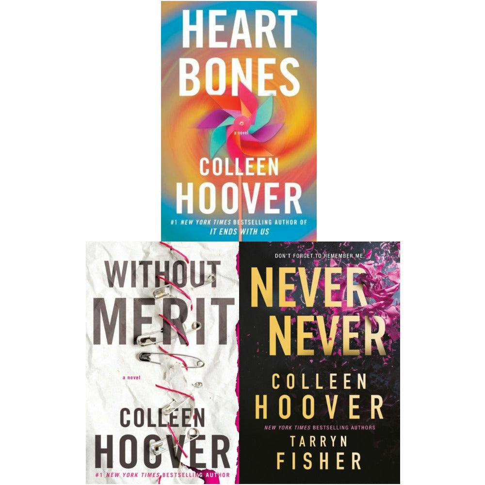 Various Publishers Colleen Hoover Collection 3 Books Set (Never Never, Heart Bones, Without Merit)