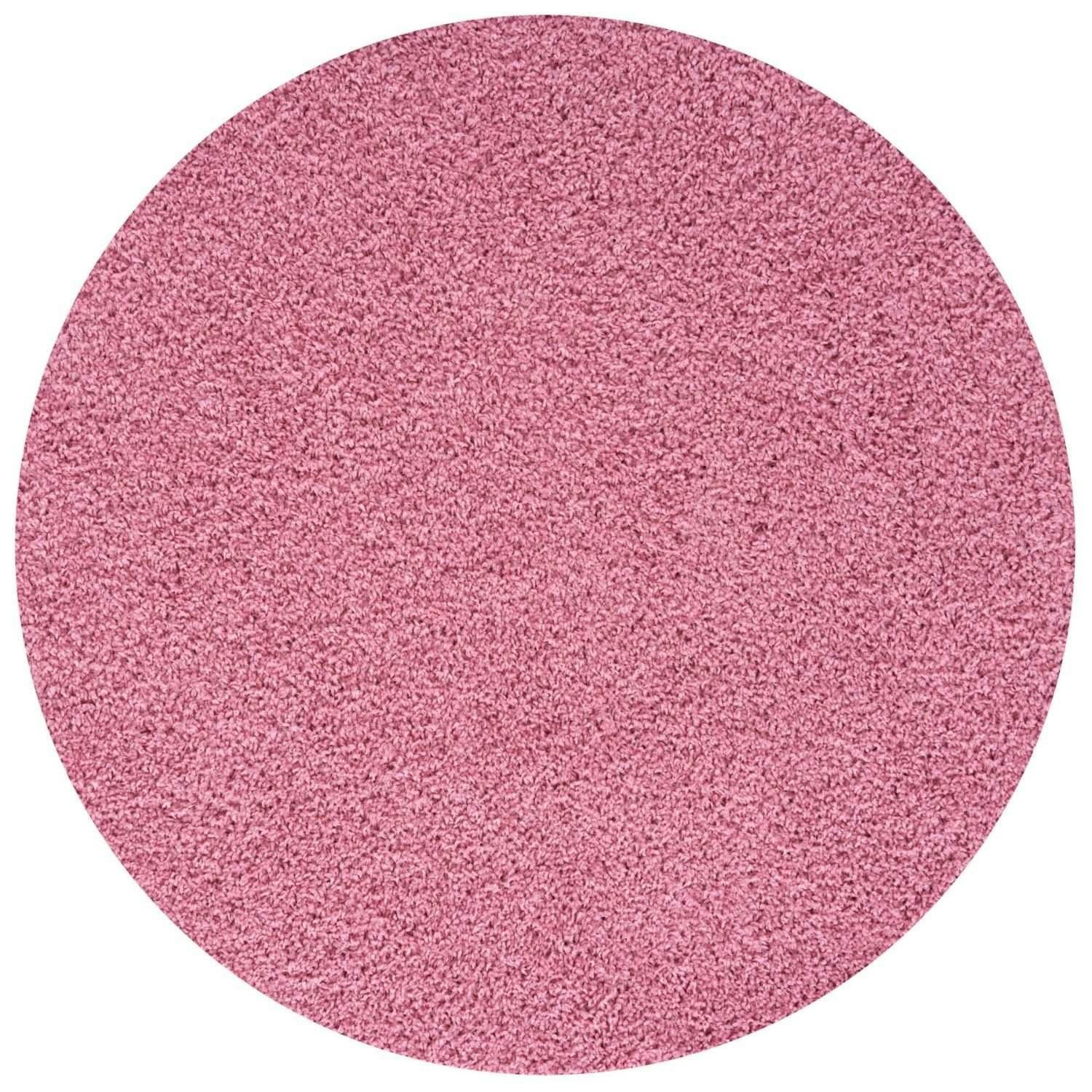 Rackhams Pink Myshaggy Solid Rug - Ø 120 Cm