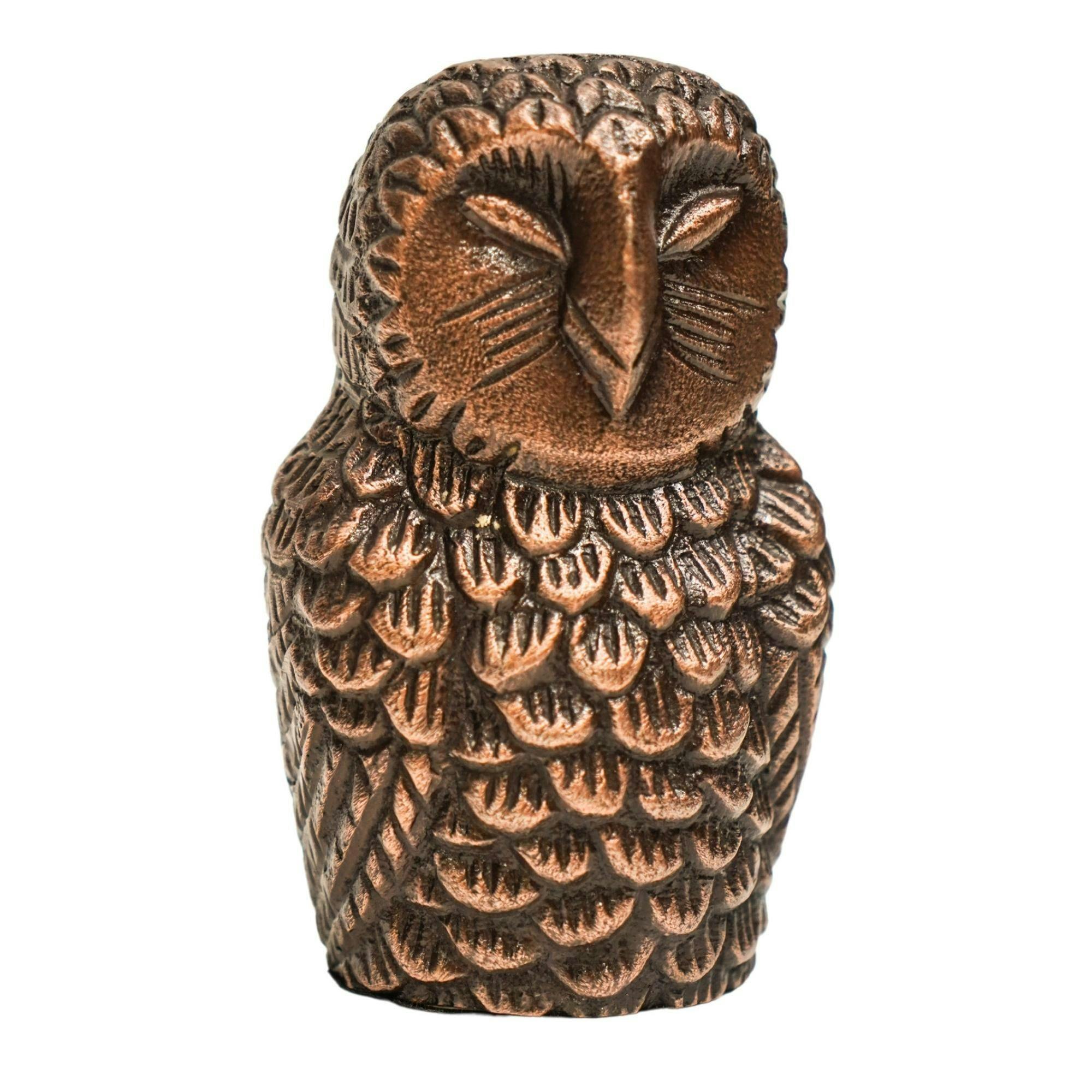 Rackhams Cast Aluminium Owl Candle Holder - Antique Brass