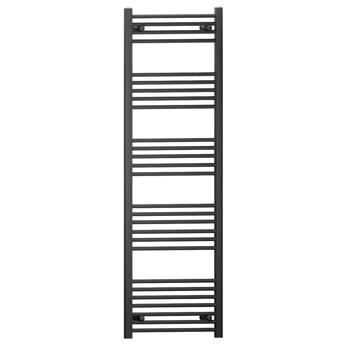 Myhomeware Black 550 Mm X 1600 Mm Straight Flat Heated Bathroom Designer Towel Rail Radiator For Central Heating