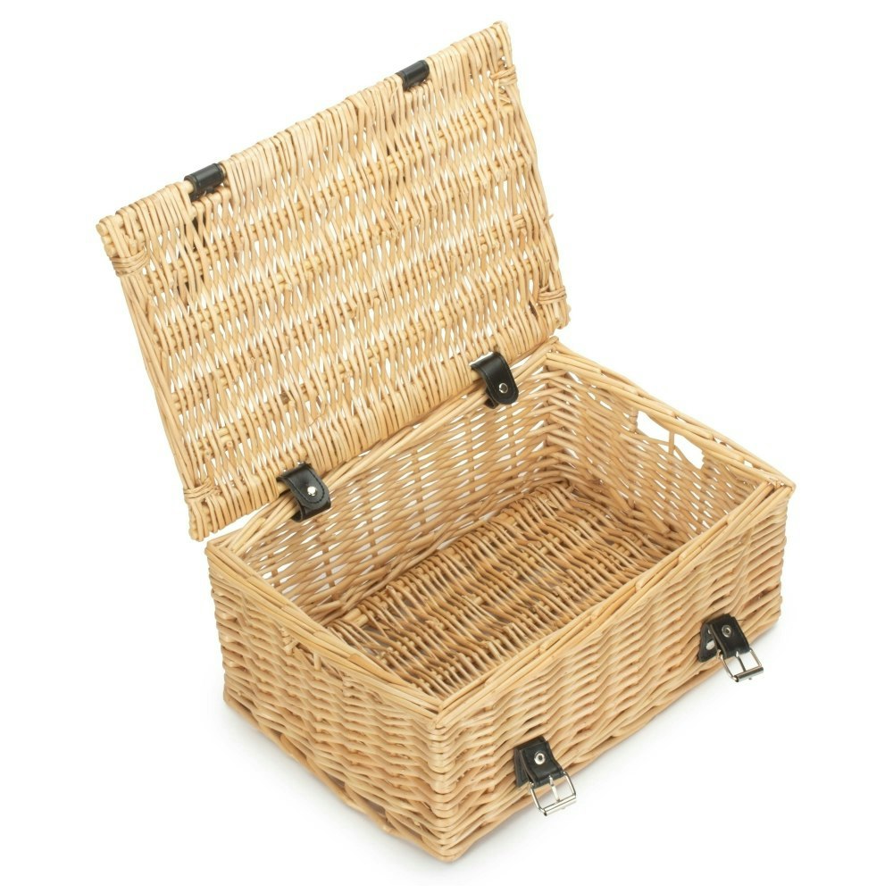 Rackhams Brown 36Cm Buff Wicker Empty Picnic Basket