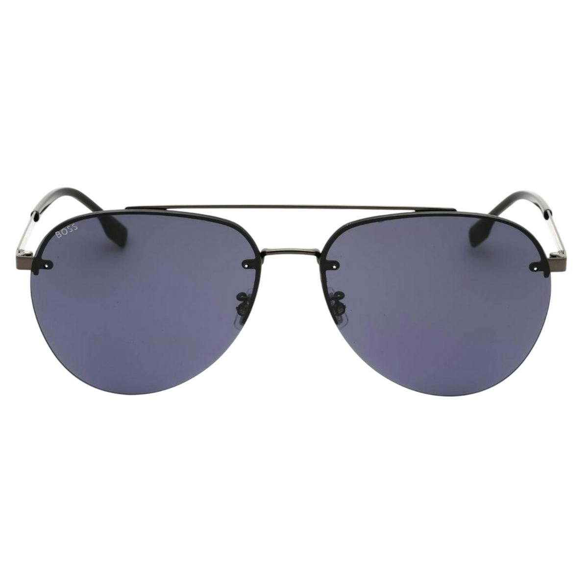 Hugo Boss Men's Dark/Black Sunglasses - Ruthenium/ - One Size - 100% Mixed