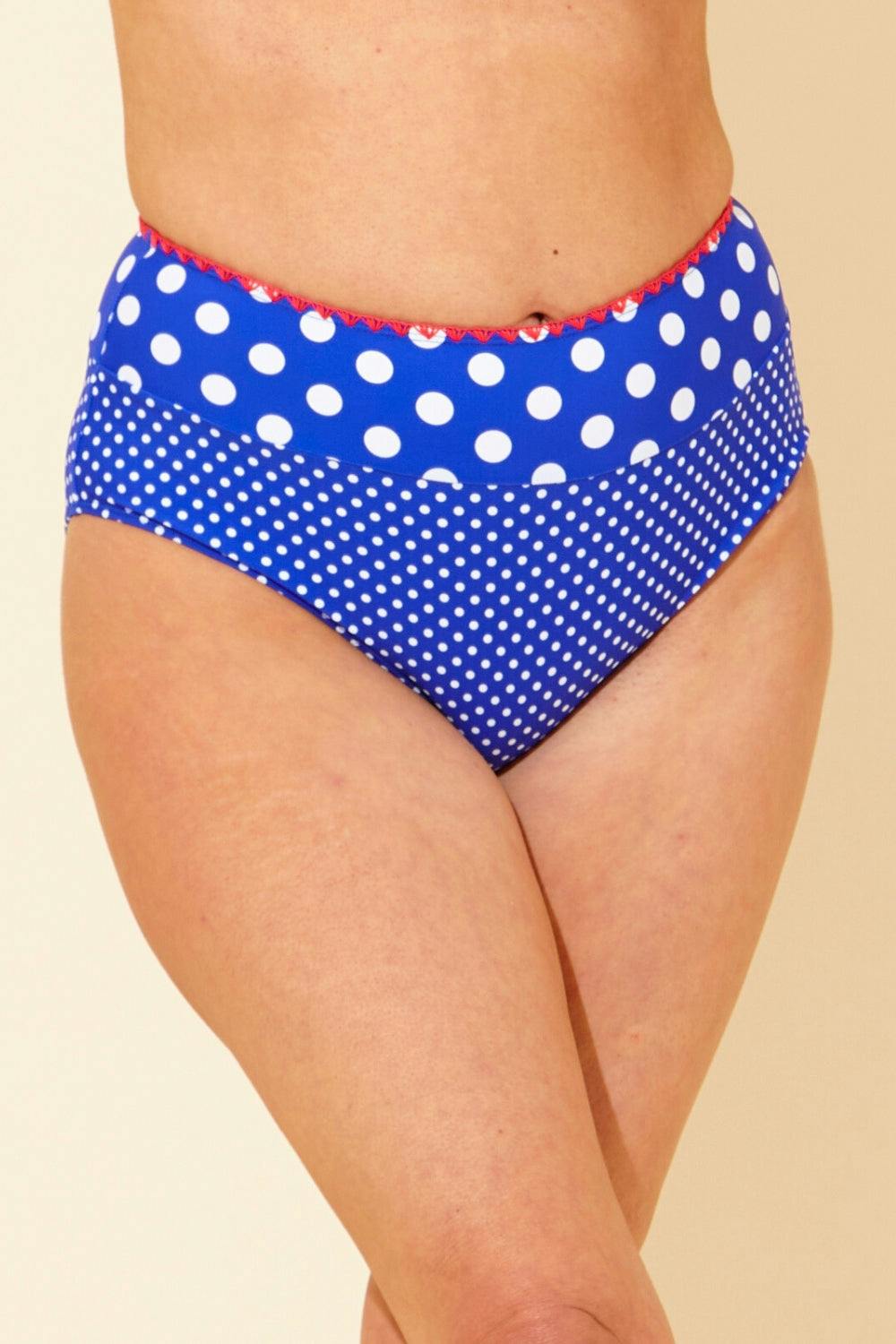 Beachcomber Contrast Stitch High Leg Bikini Brief - 18
