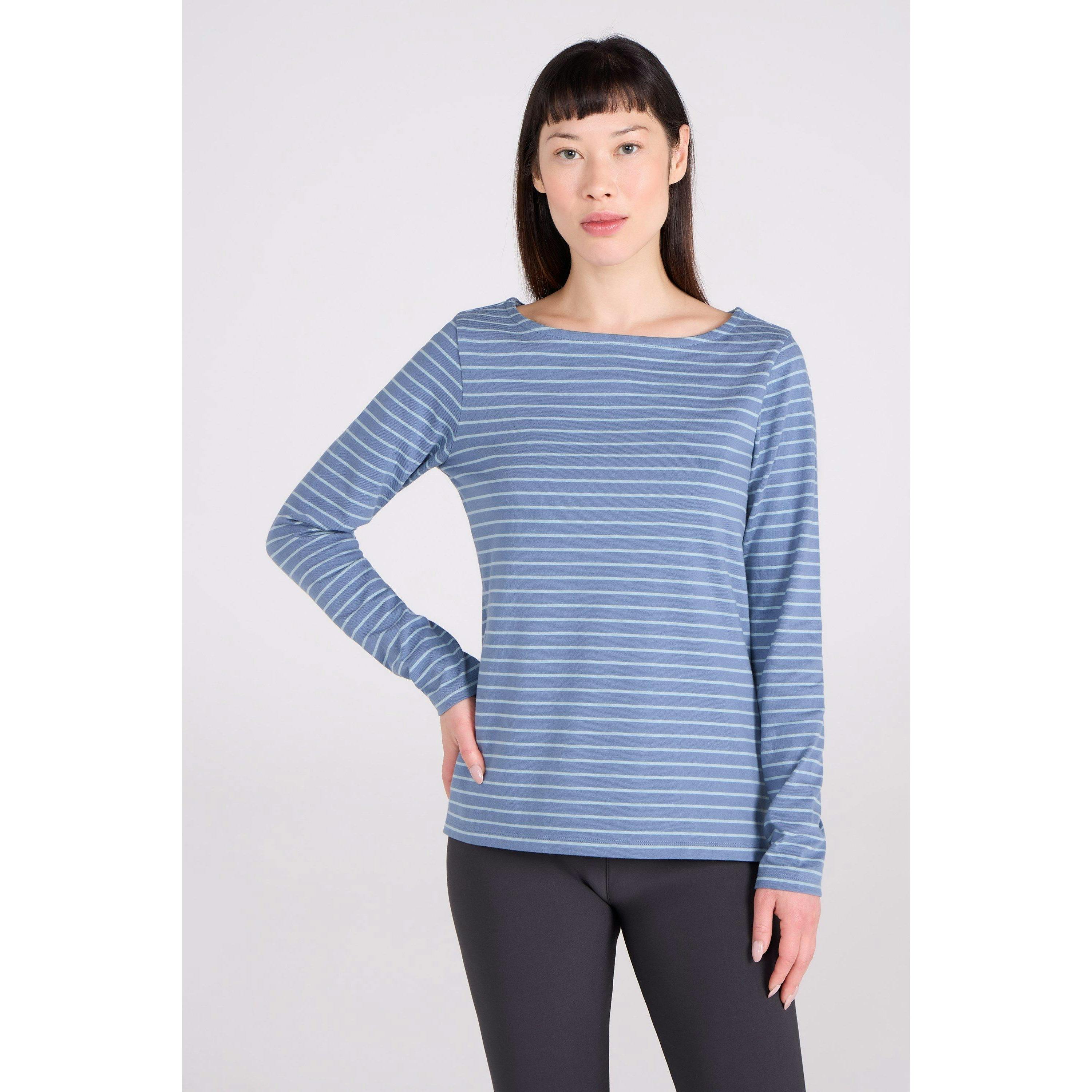 Mountain Warehouse Women's Blue St Ives Crew Neck Top - 10 Uk - 100% Cotton