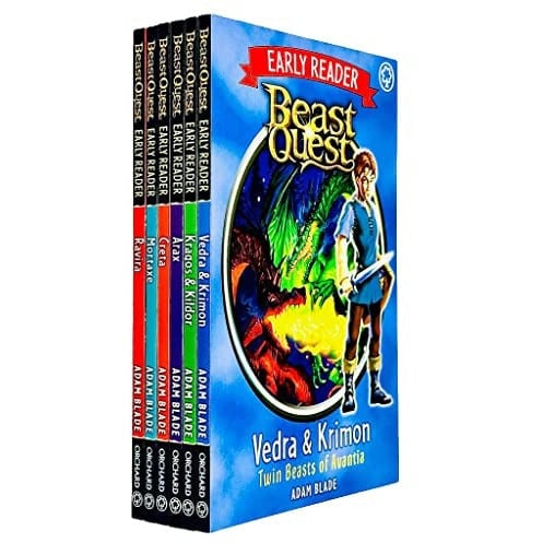 Orchard Books Dark Beast Quest Early Reader 6 Books Collection Set By Adam Blade