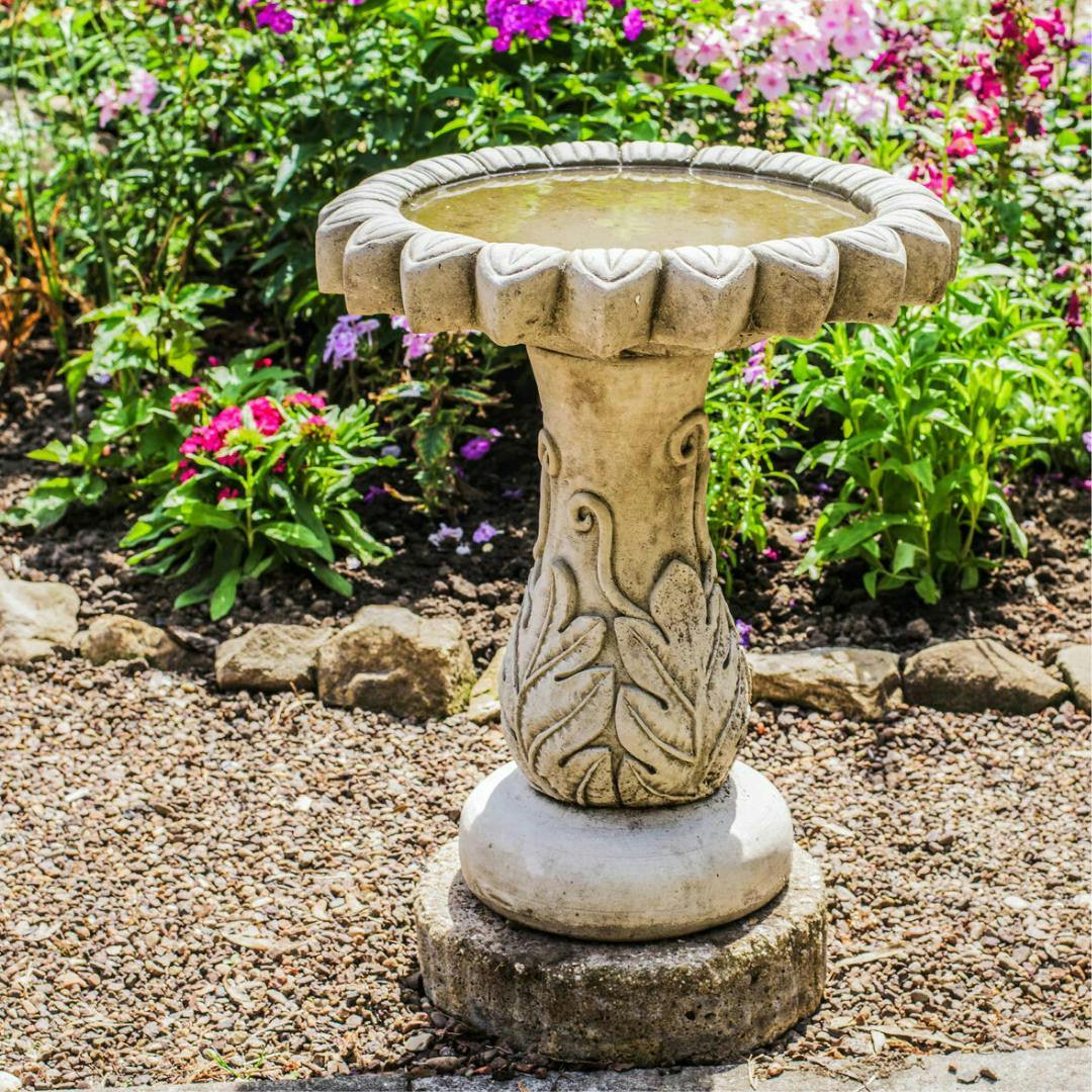 Osn Daisy' Design Birdbath With Flower-Shaped Basin