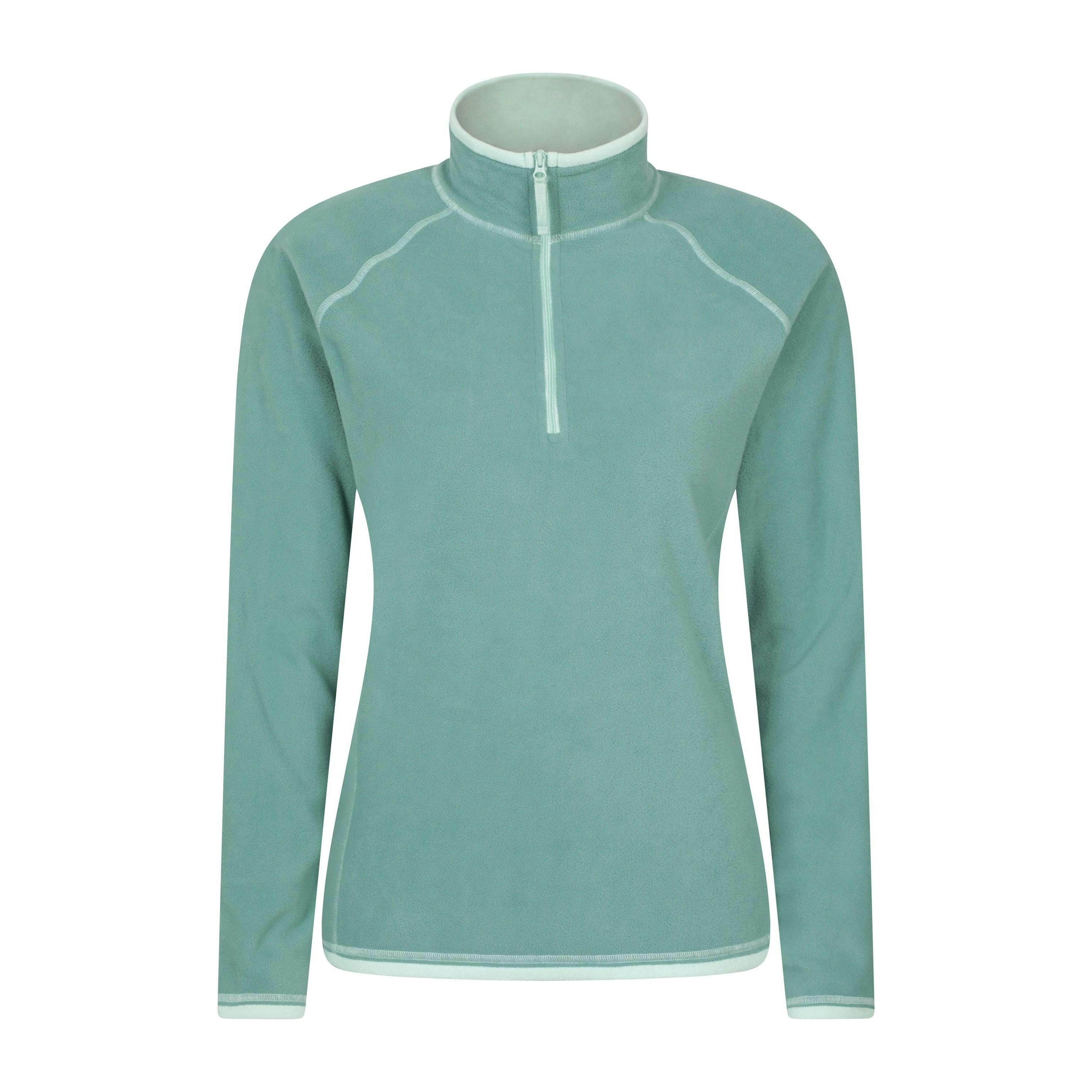 Mountain Warehouse Women's Light / Montana Half Zip Fleece Top - Teal - 14 Uk - Teal - 100% Polyester