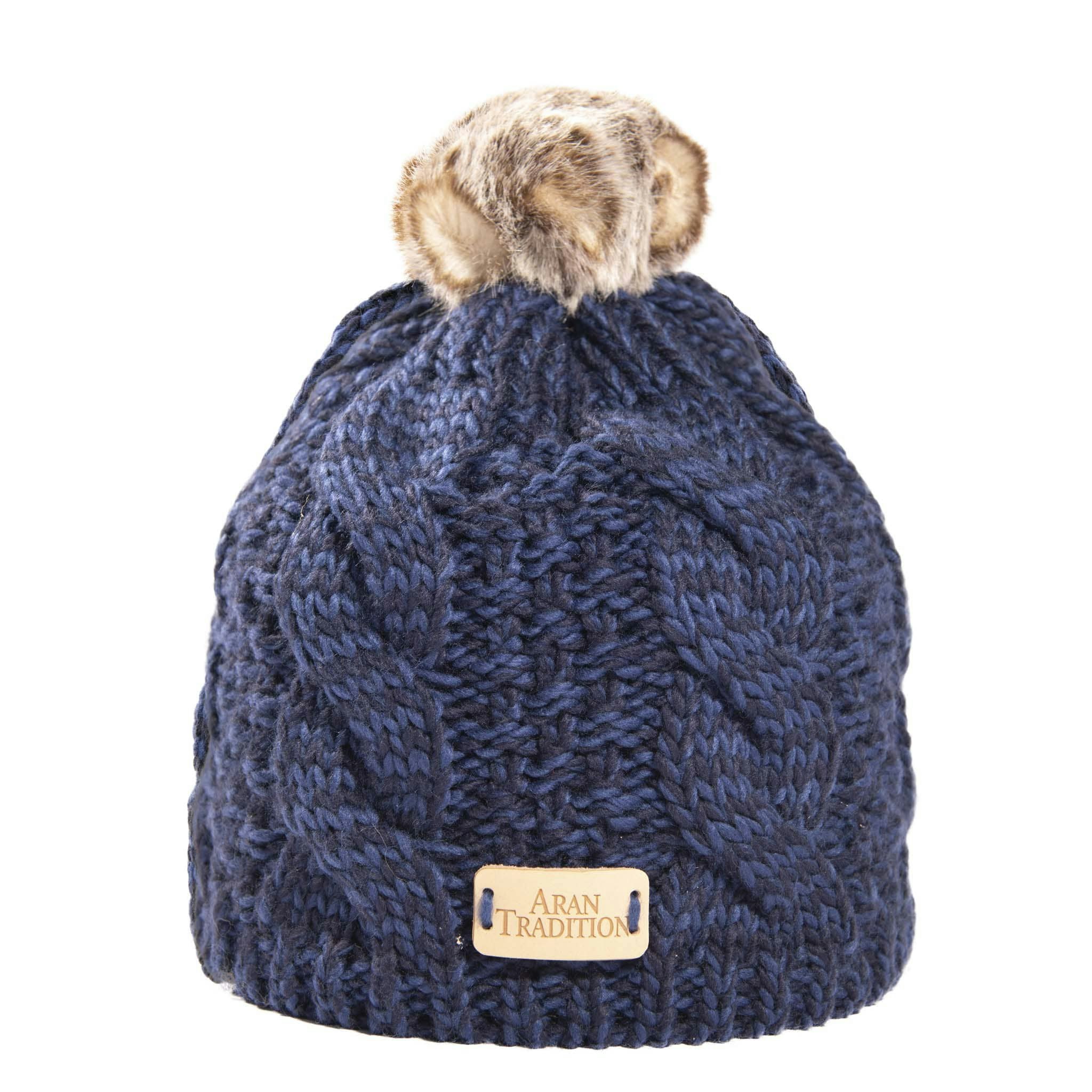 Aran Traditions Cream Aran Cable Tammy Hat