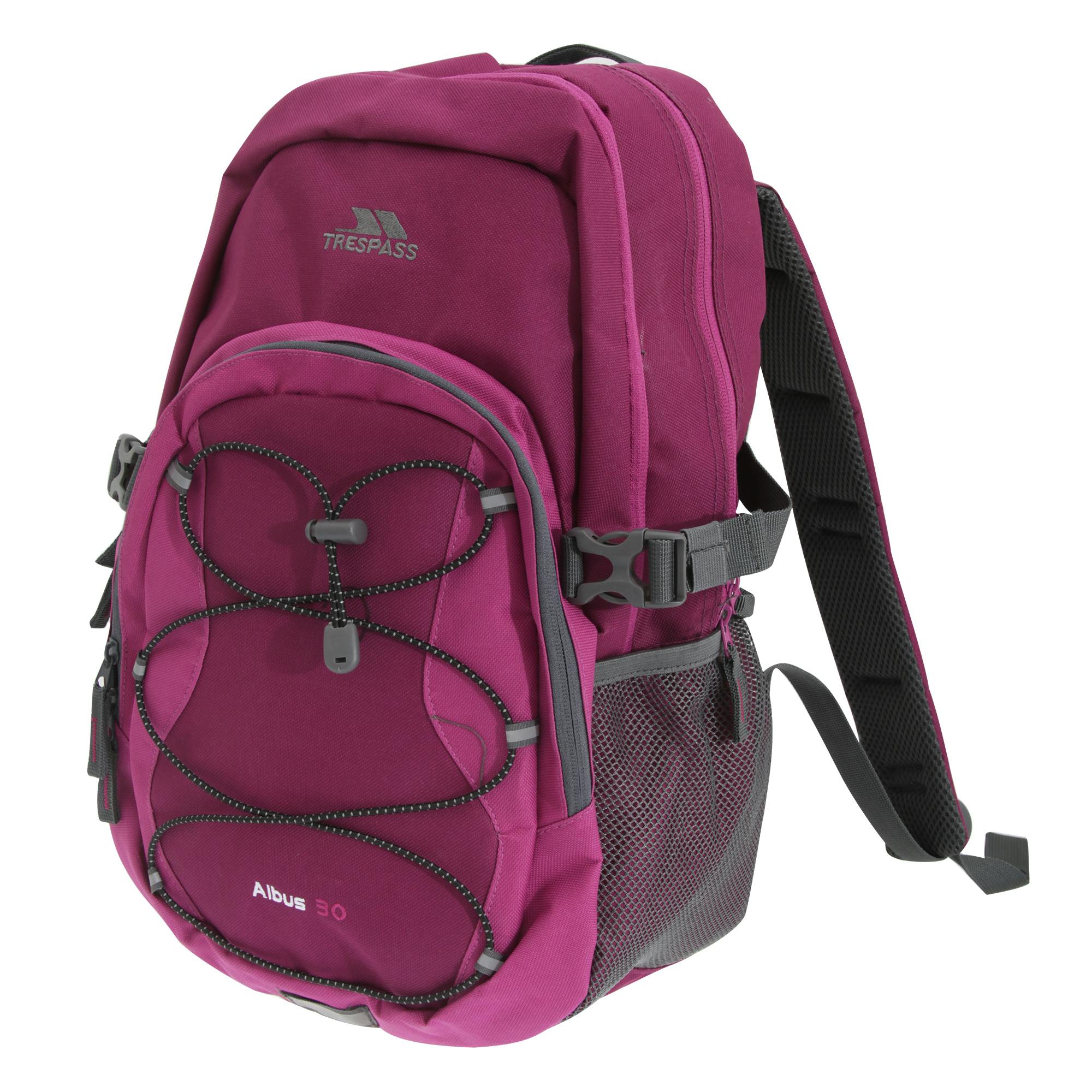 Trespass Mens Albus 30 Litre Casual Rucksack/Backpack - Wine - One Size - Image 5