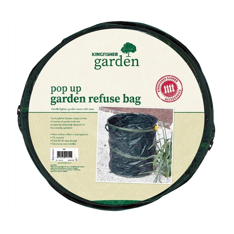Kingfisher Heavy Duty Pop Up Garden Refuse Bag 73L - One Colour - One Colour - One Size