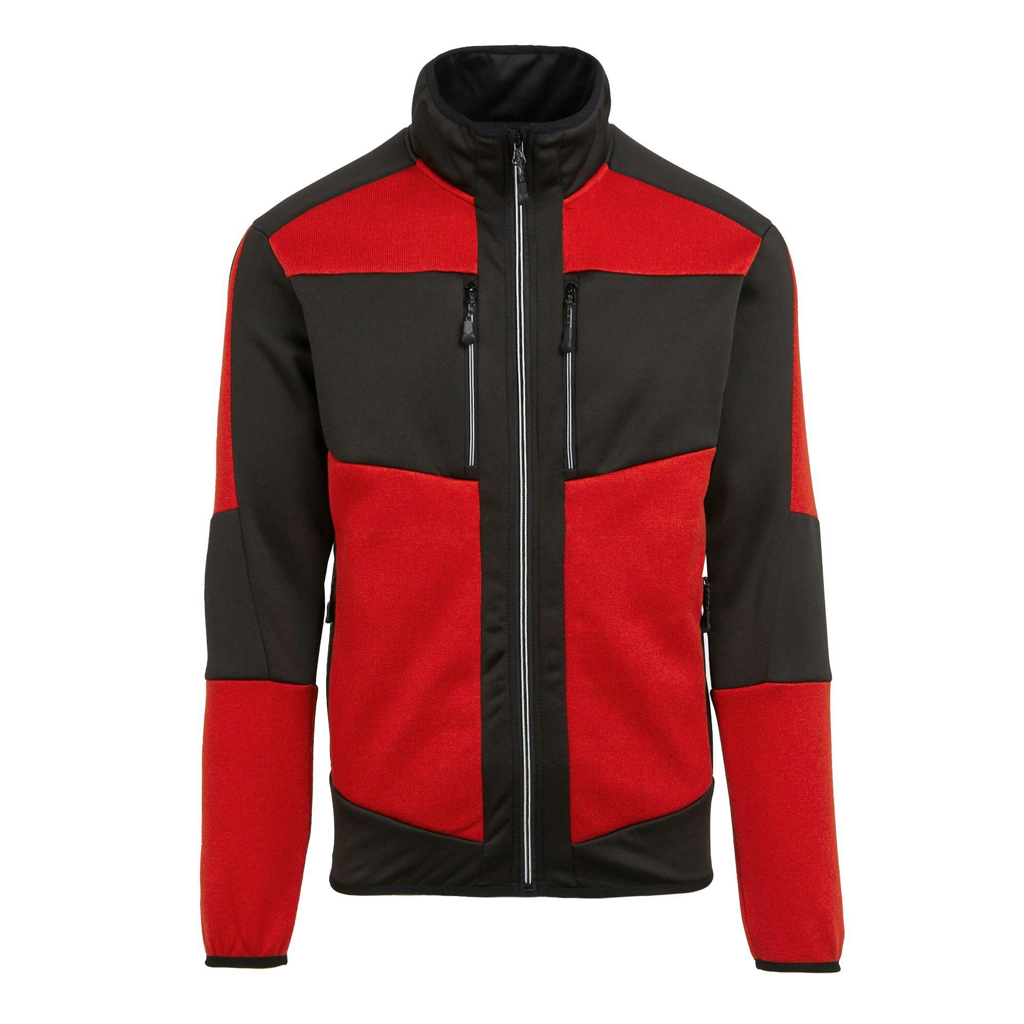 Regatta Unisex Red/Black Professional Adult Knitted Stretch Midlayer - Classic - 3XL - Classic - 90% Polyester/10% Elastane