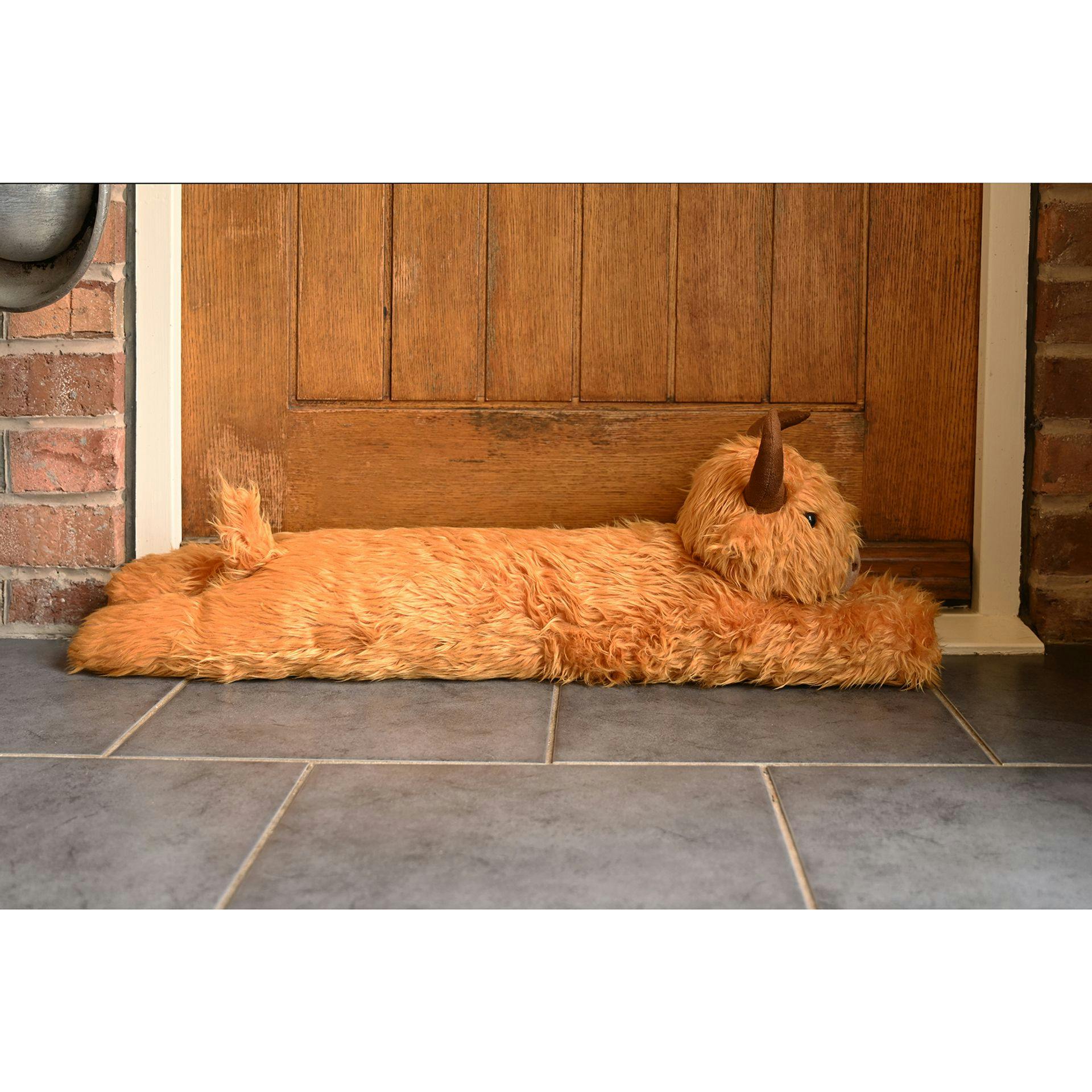 Rackhams Orange/Brown/Dark Highland Cow Draught Excluder