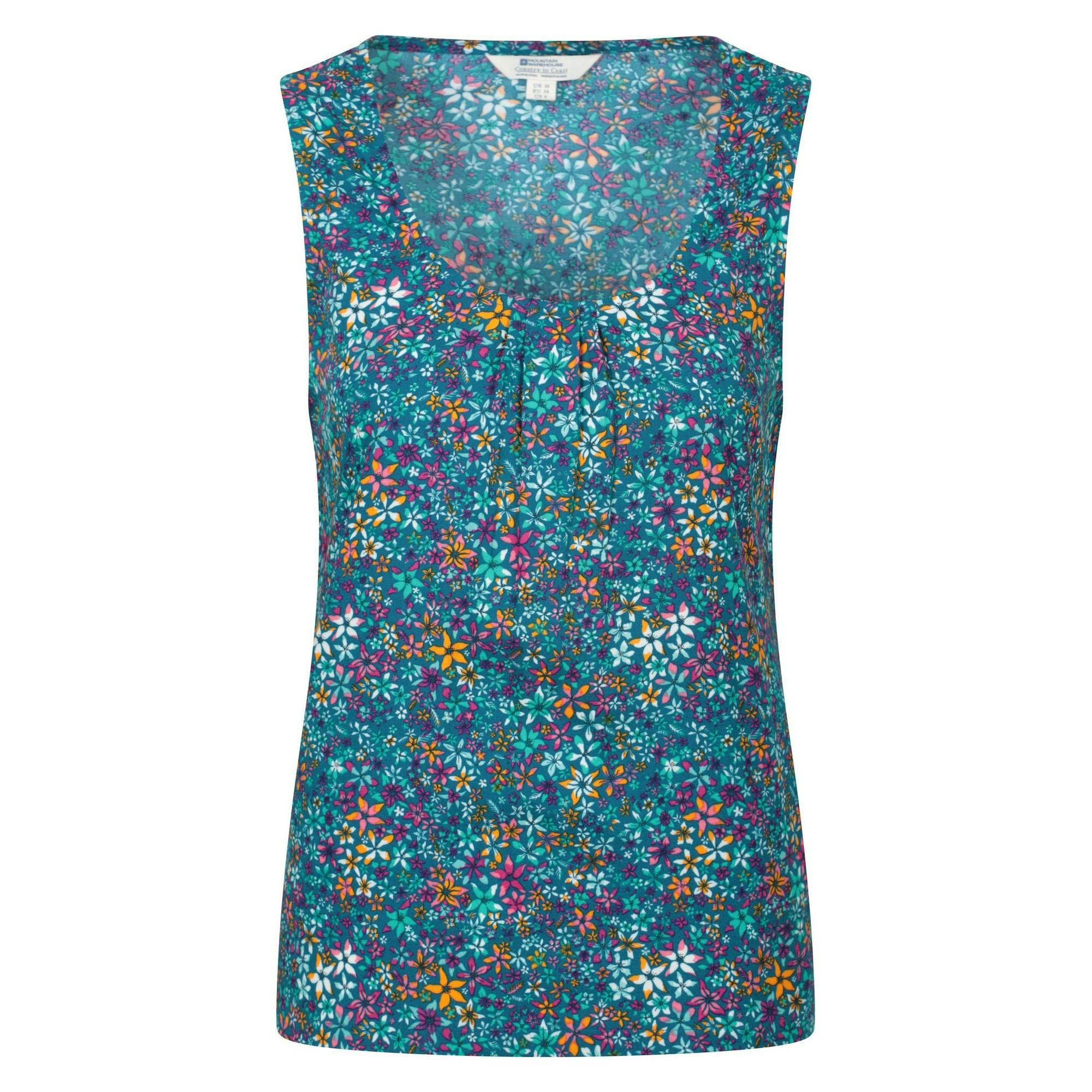Mountain Warehouse Women's Orchid Tank Top - Teal - 6 Uk - Teal - 100% Viscose