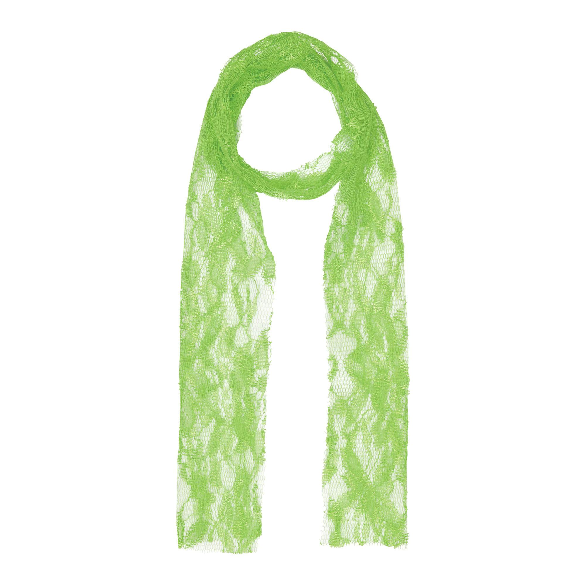 Bristol Novelty Unisex Green Adults 80S Lace Scarf - One Size