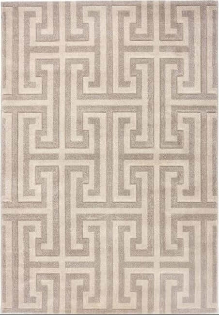 The Rugs Beige Greek Key Rug Geometric Design - 120X170 Cm