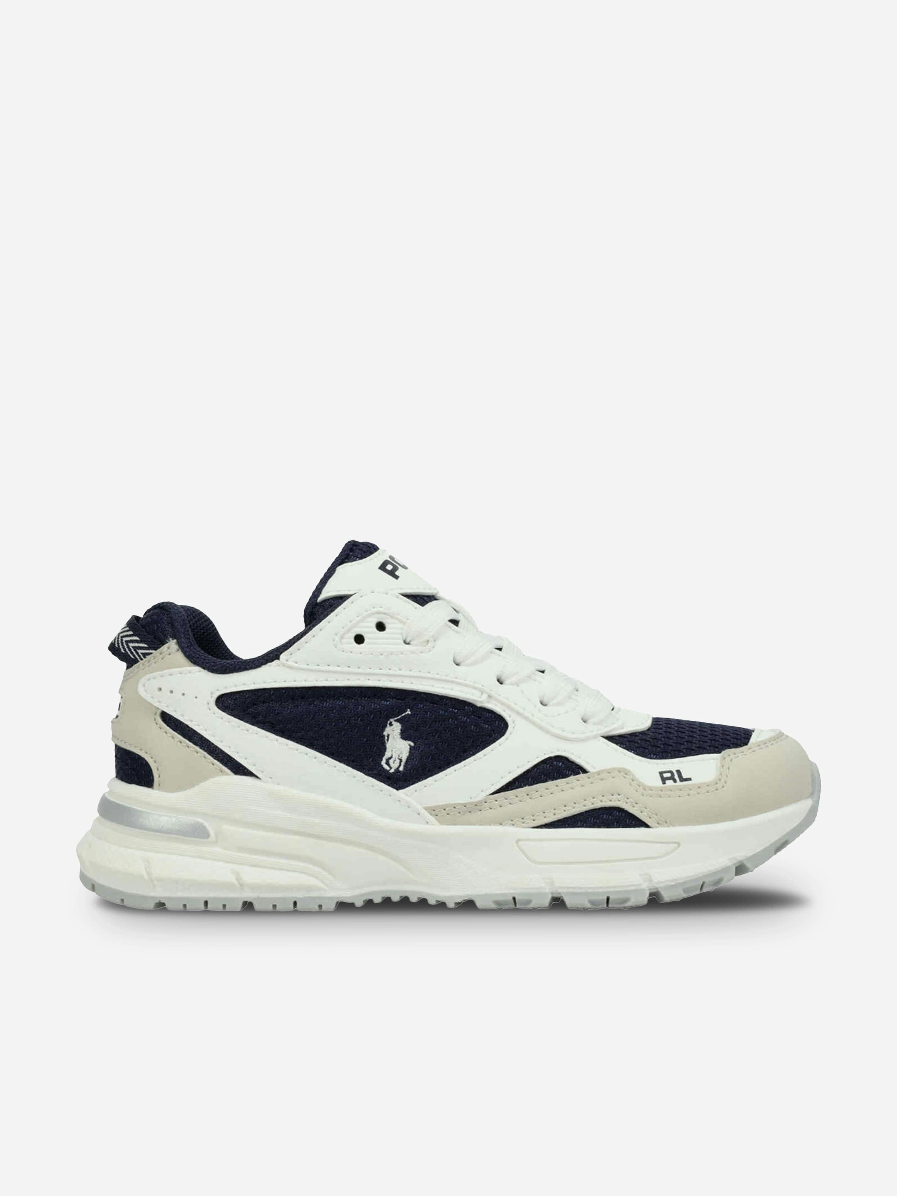 Ralph Lauren Kids Unisex Kids White/Cream Trackster 275 Trainers In - Eu 36 Uk 4 Us 4.5