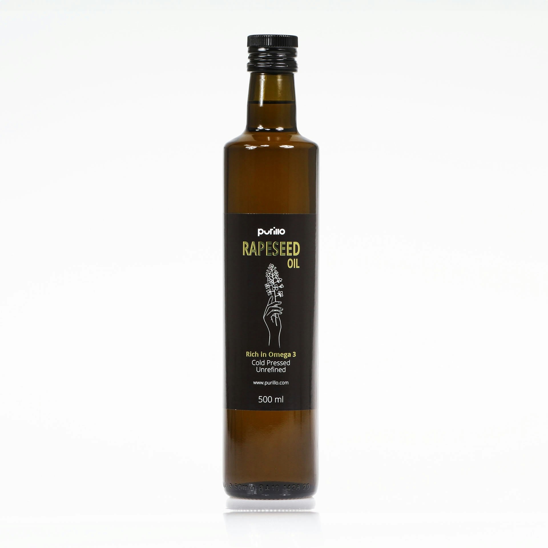 Purillo Dark/Light Rapeseed Oil - Cold-Pressed | Gmo-Free & Glyphosate-Free - 500 Ml - 1