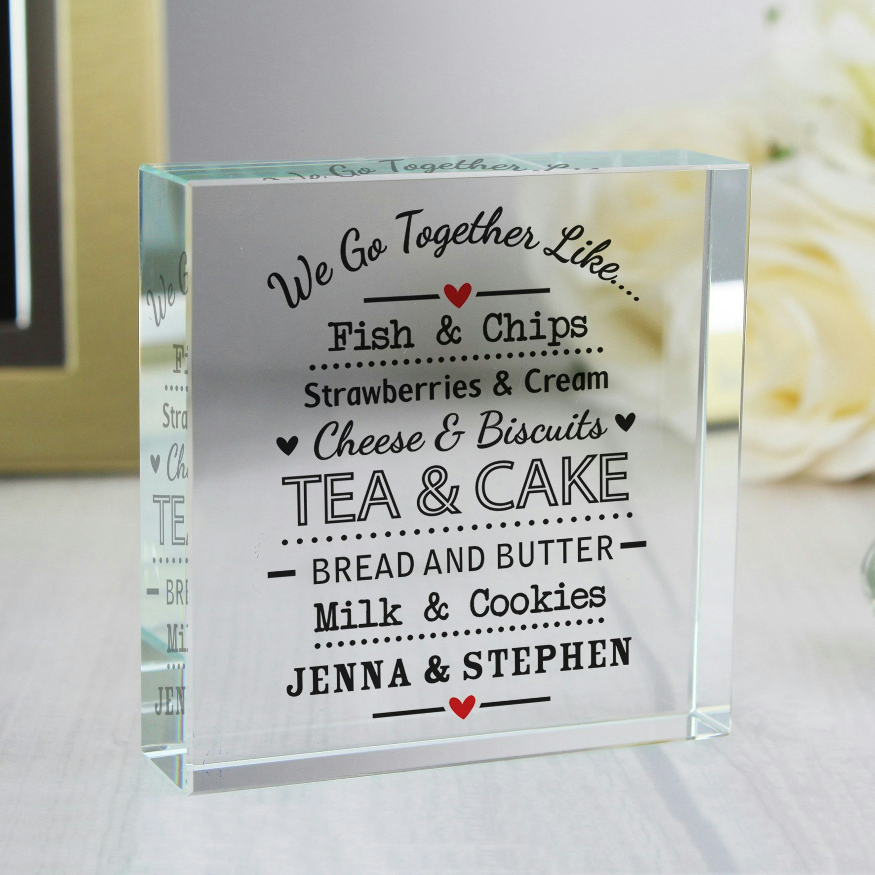 Rackhams Personalised We Go Together Like... Crystal Token