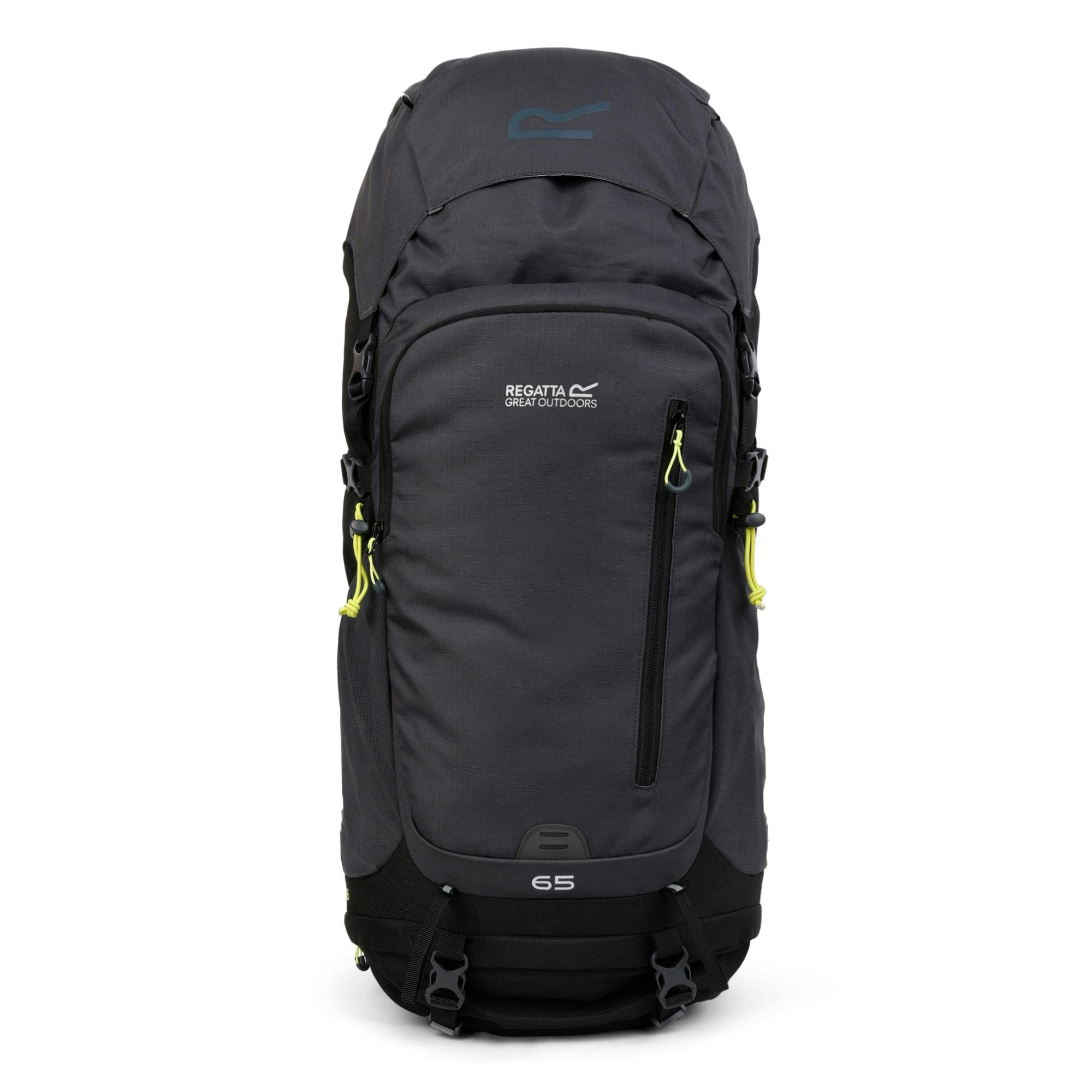 Regatta Highton V2 65L Hiking Backpack - Black/Seal Grey - Image 2
