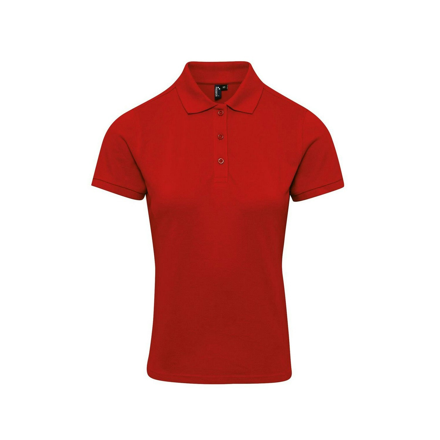 Premier (S, Red) Womens/Ladies Coolchecker Plus Polo Shirt - Image 3