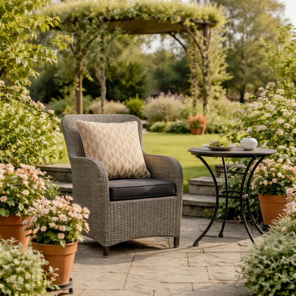 Glendale Beige Scatter Cushions Waterproof (18"X18") - Garden Outdoor Sofa Cushions Pillows Uk Made - Diamond
