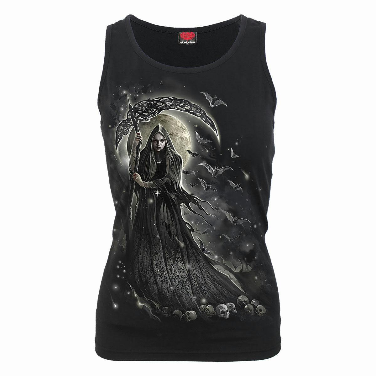Spiral Direct Black Queen Of Death - Razor Back Top - Xxl - Digital - Digital