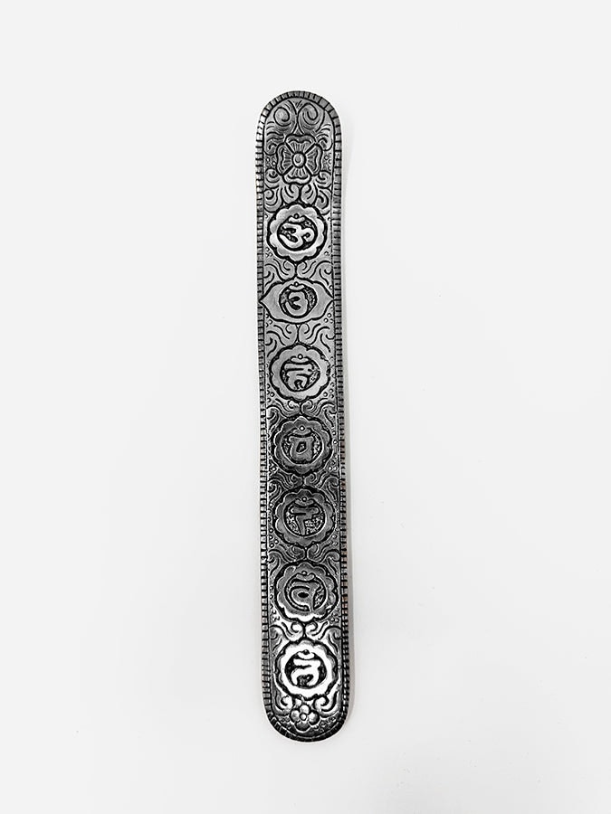 Rackhams Metal Embossed Incense Holder - Symbols
