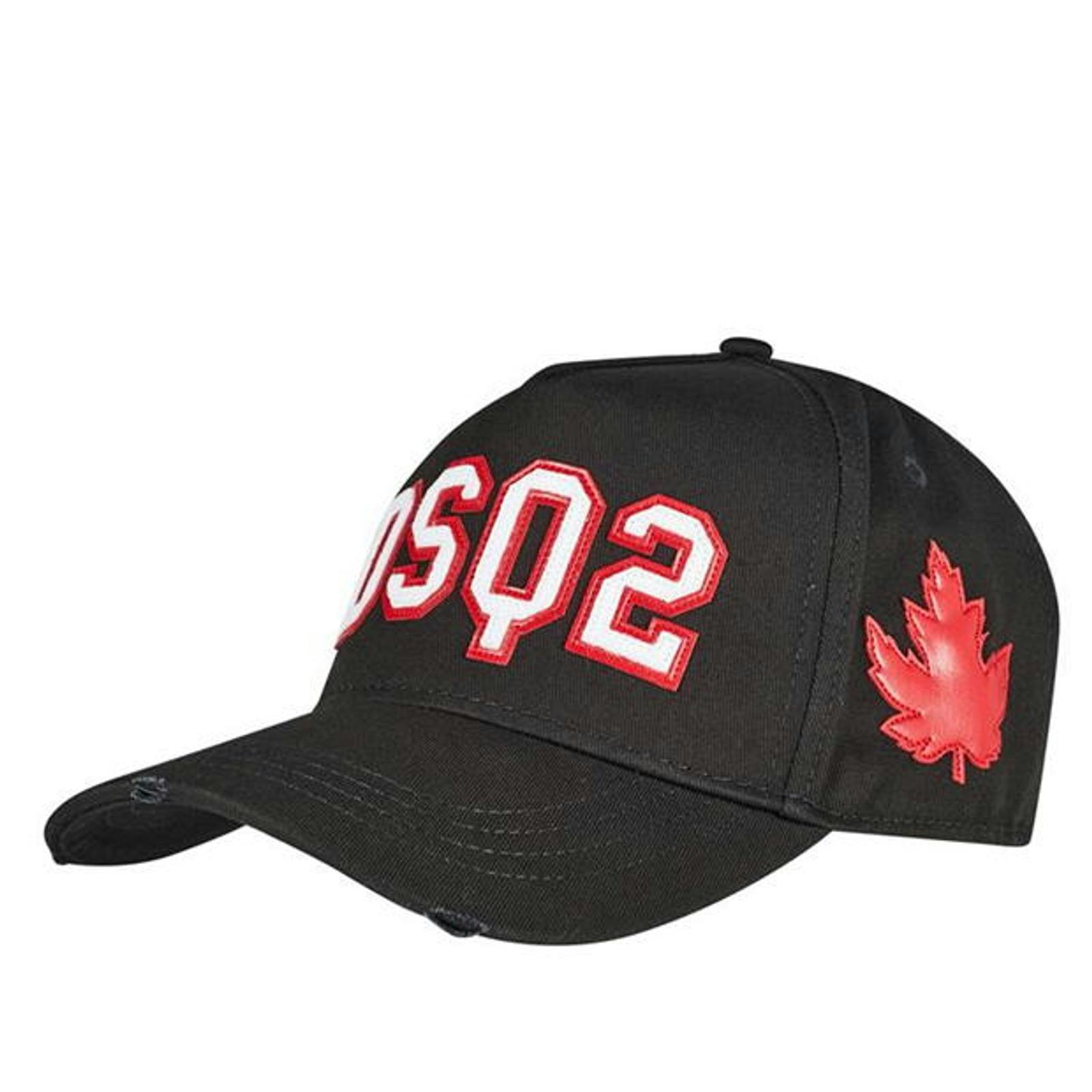 Dsquared Black Dsq2 Maple Leaf Sn22 Cap In - One Size