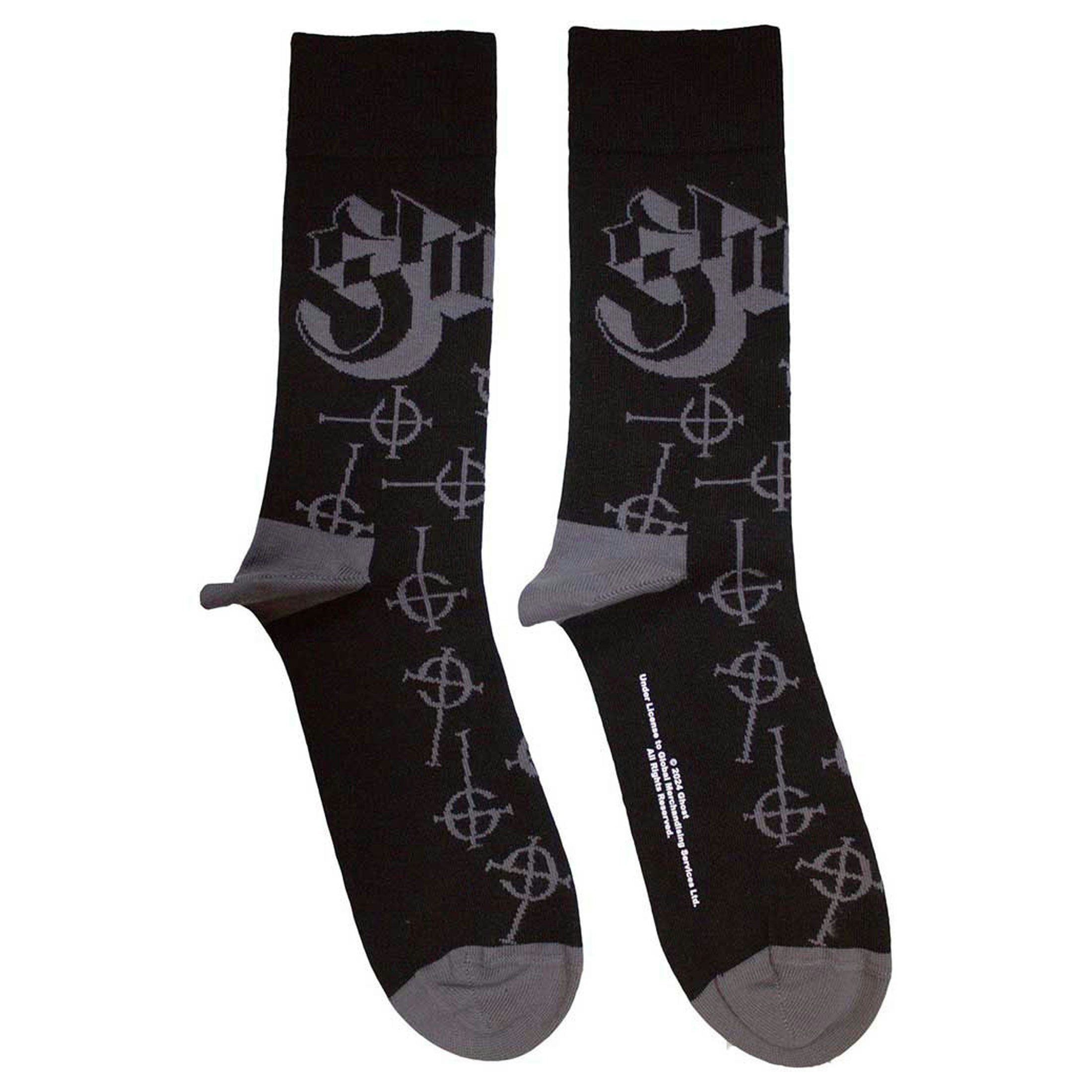 Paradiso Clothing Women's Ghost Symbol Pattern Ankle Socks