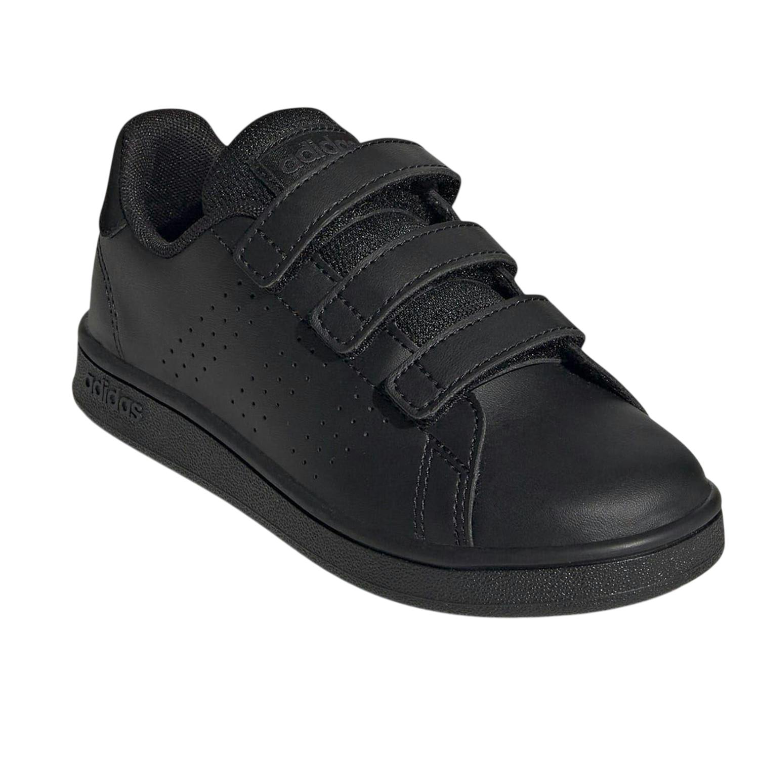 Adidas Boys Black Advantage Base 2.0 Trainers - Triple - 13 Uk Child - Triple - 100% Mixed