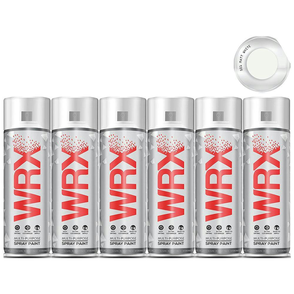 Rackhams White 4X Wrx Matt Spray Paint 400Ml - Image 7